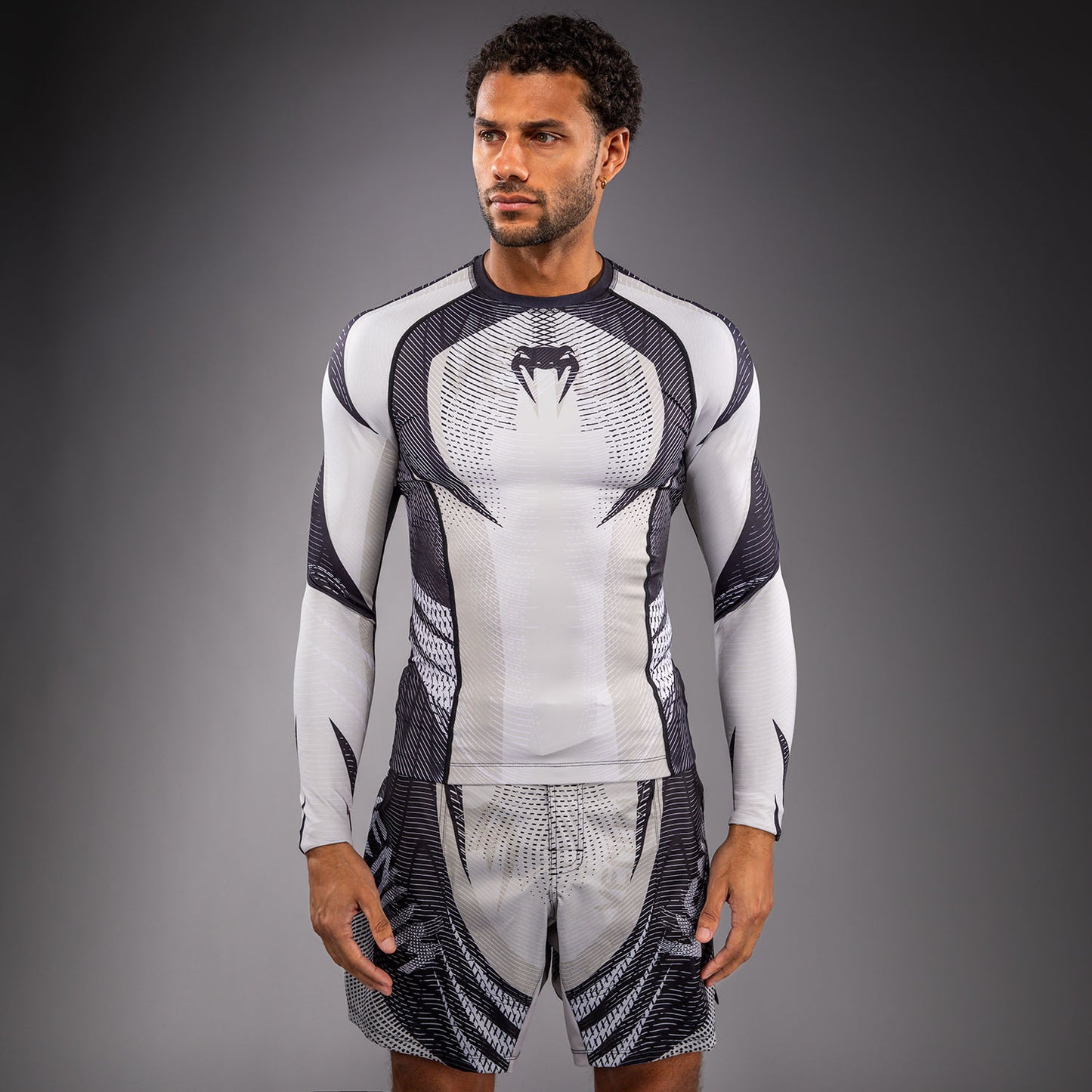 Venum Galactic 3.0 Rashguard a Maniche Lunghe - Bianco Sporco/Nero