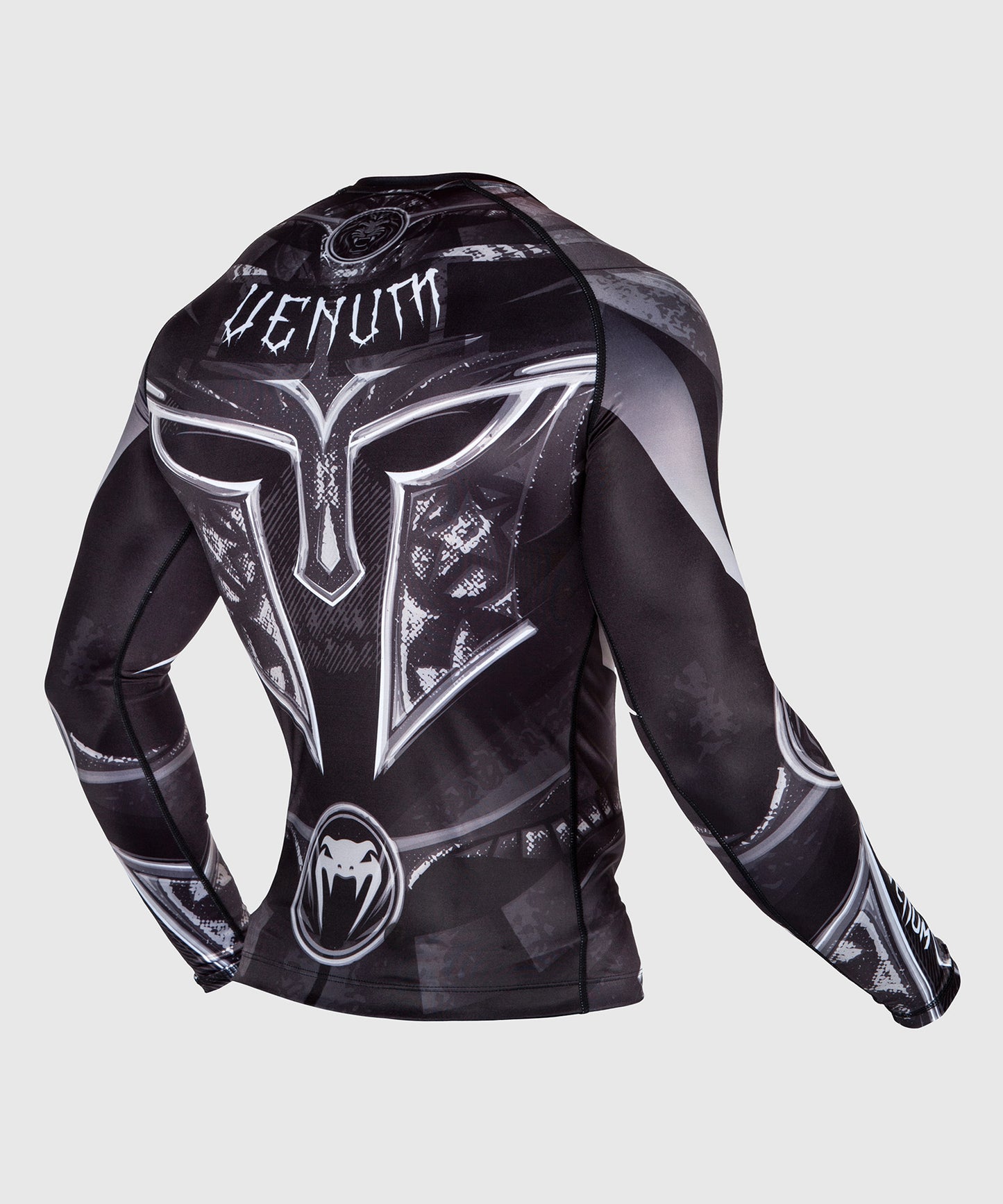Rashguard Venum Gladiator 3.0 - Nera/Bianca - Maniche lunghe