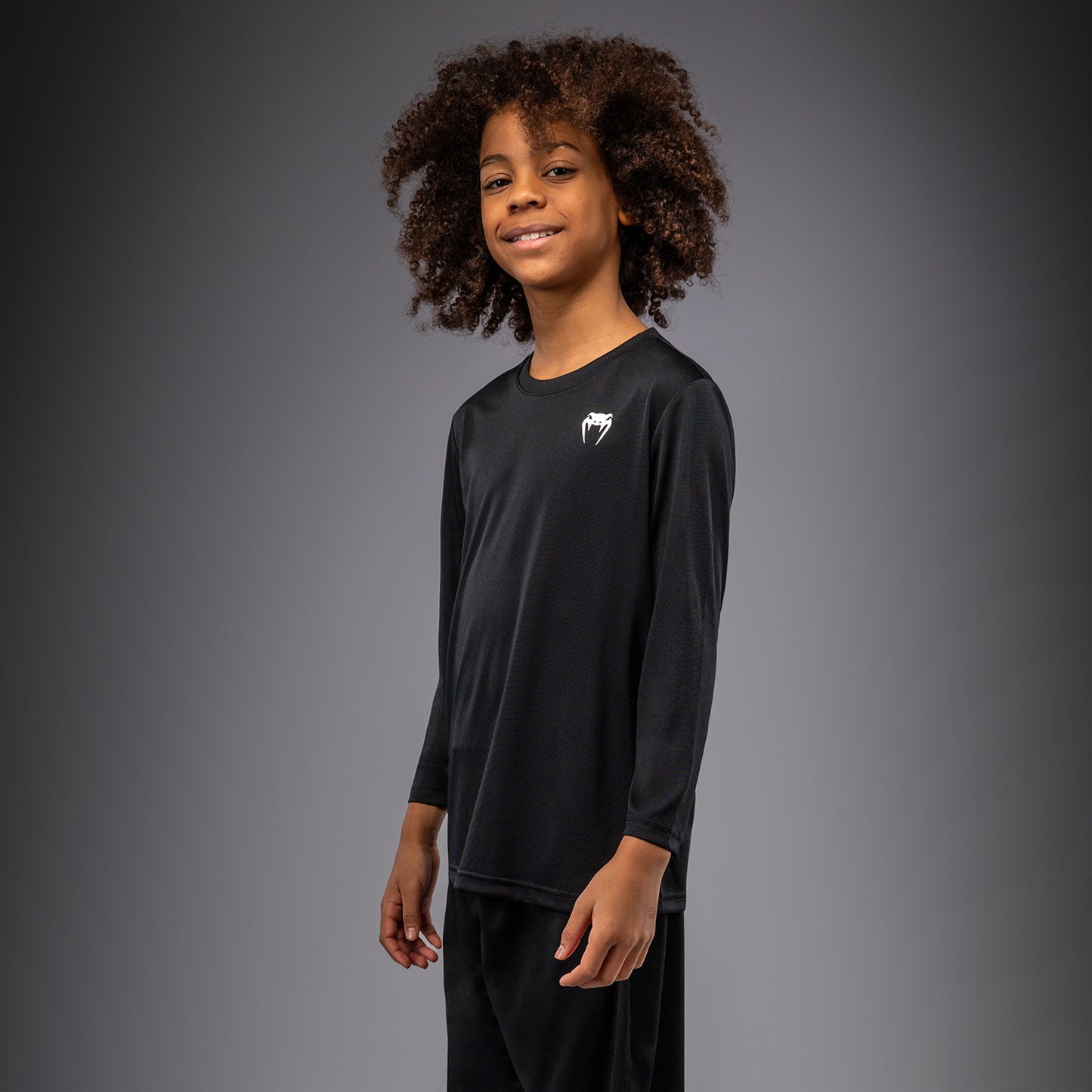Venum Lineup Maglietta a Maniche Lunghe Per Bambini - Nero/Bianco
