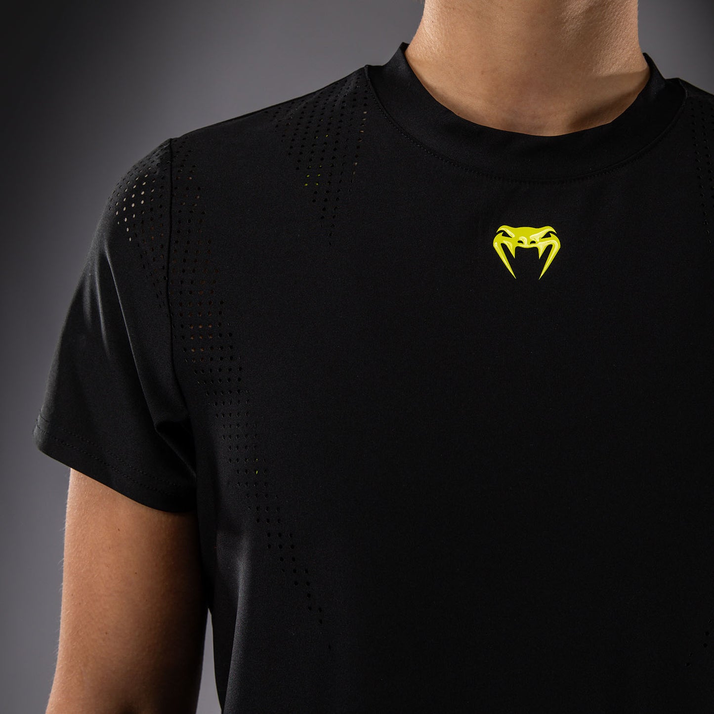 Venum Lazer Maglietta Dry Tech da Donna - Nero/Giallo