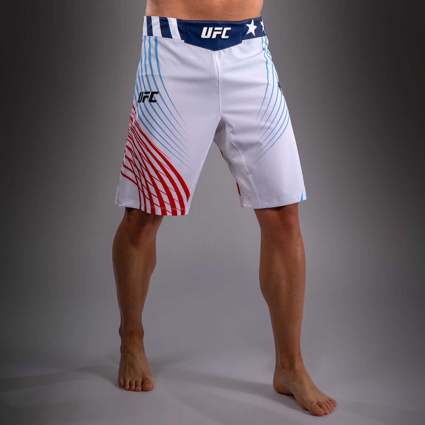 Official UFC Freedom 250 by Venum Authentic Fight Night Pantaloncini da combattimento taglio lungo da uomo - Bianco