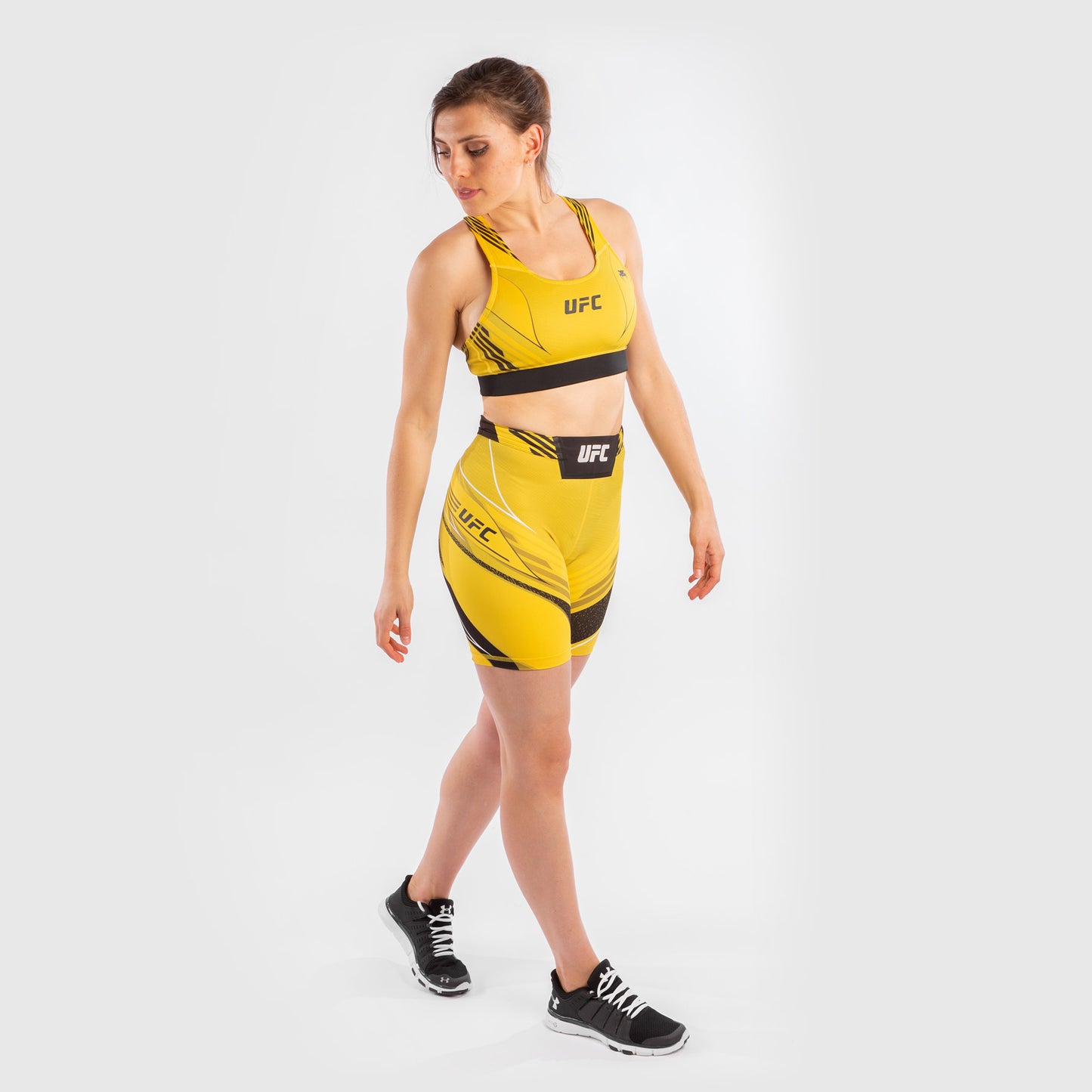 Pantaloncini da Vale Tudo Donna UFC Venum Authentic Fight Night - Vestibilità Lunga - Giallo