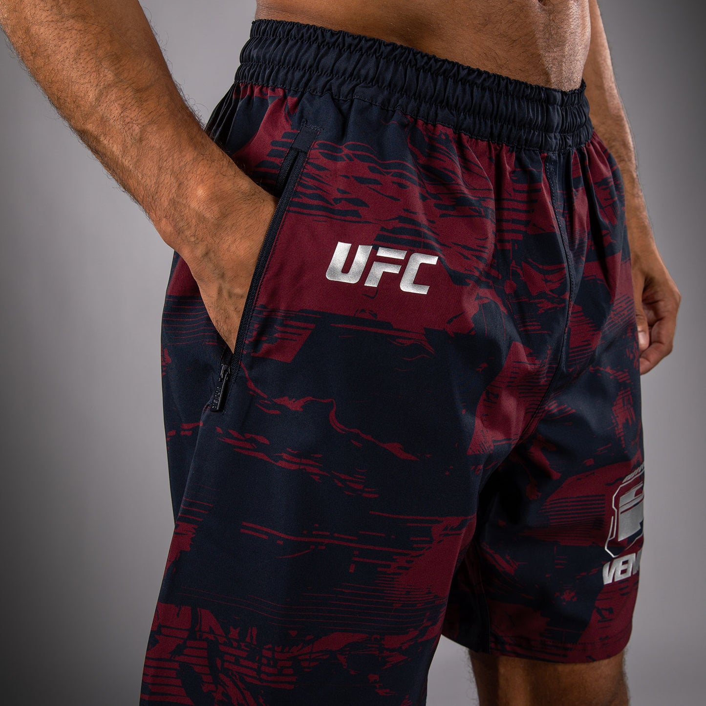 UFC Zenith by Venum Authentic Fight Week Pantaloncini Performance Uomo - Blu navy/Bordeaux/Argento