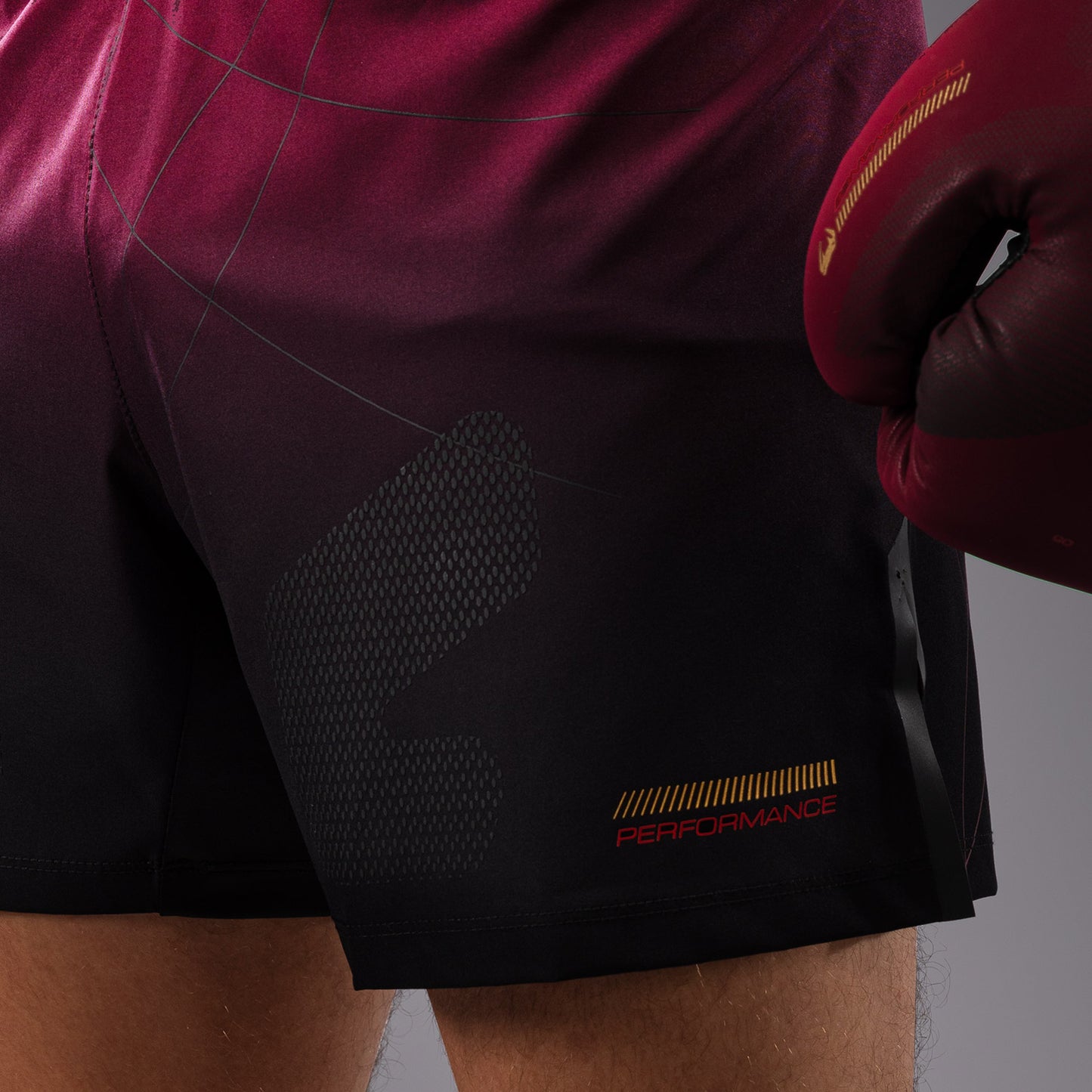 Venum Tactical XT Pantaloncini da combattimento - Nero/Borgogna/Oro