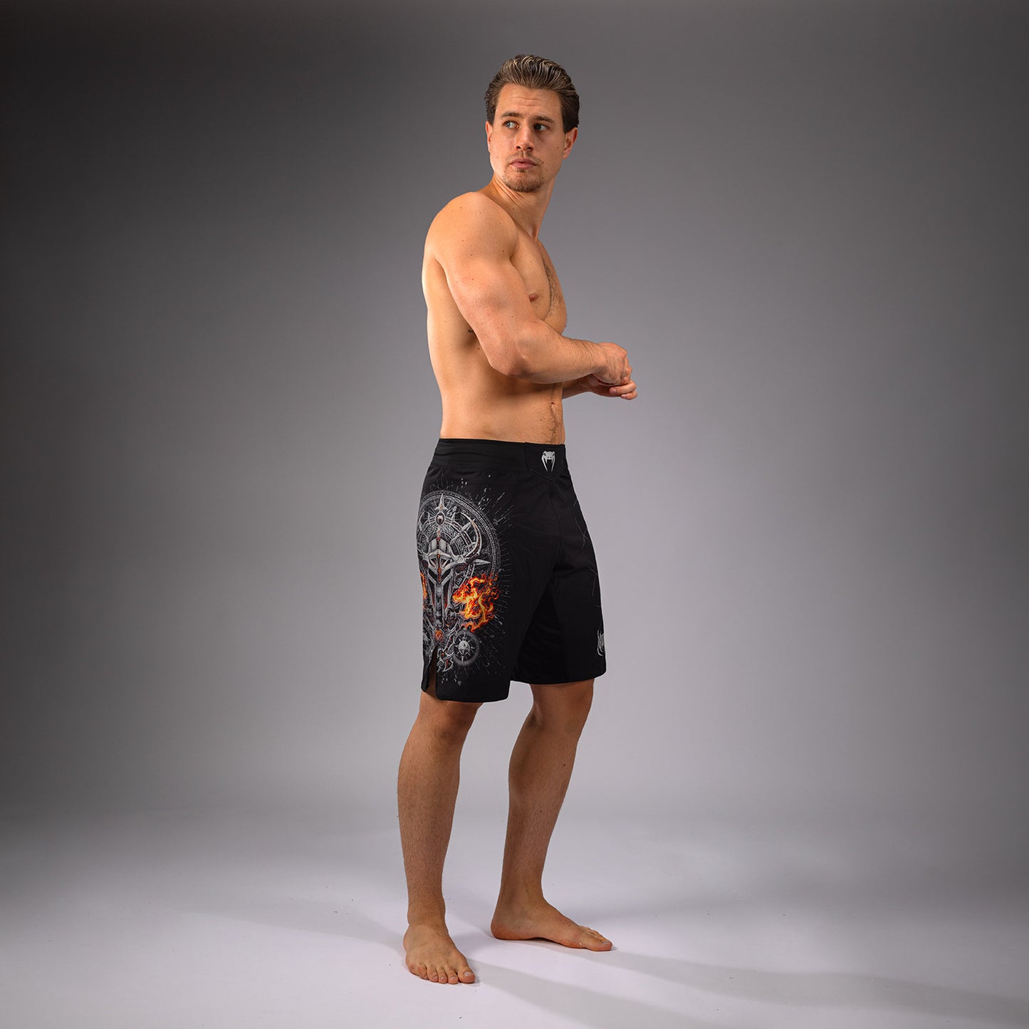 Venum Gladiator 5.0 Pantaloncini da combattimento Uomo - Nero/Argento