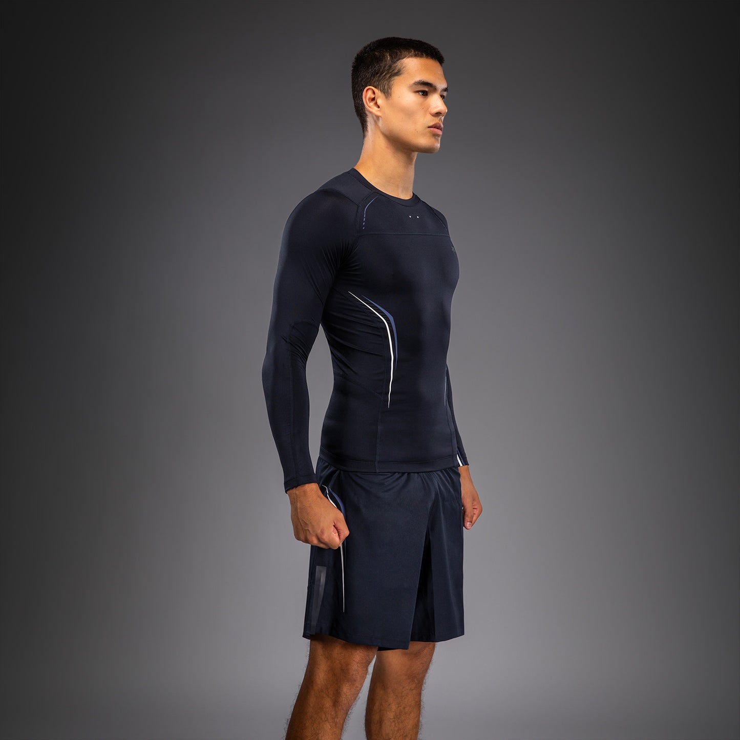 Venum G-Core Rashguard a Maniche Lunghe - Blu Navy/Bianco