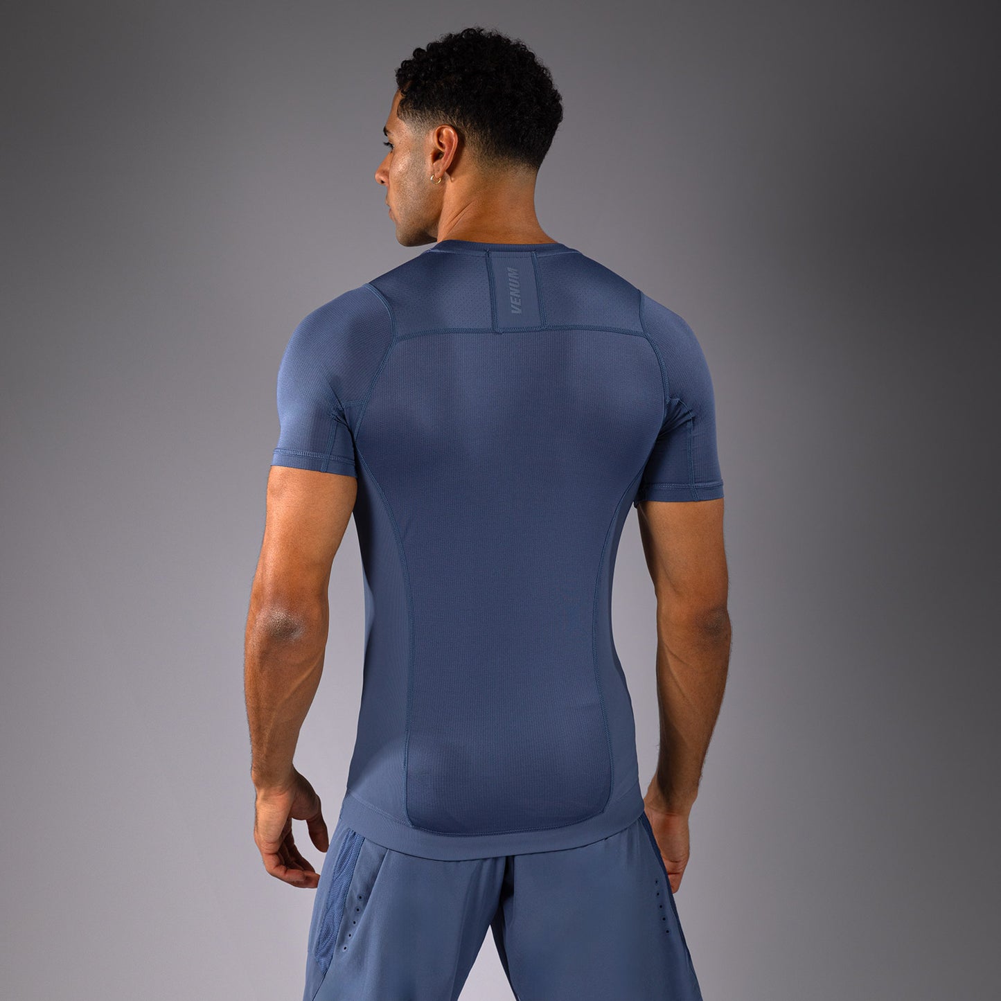 Venum G-Fit Air Rashguard a maniche Corte - Blu Nebbioso