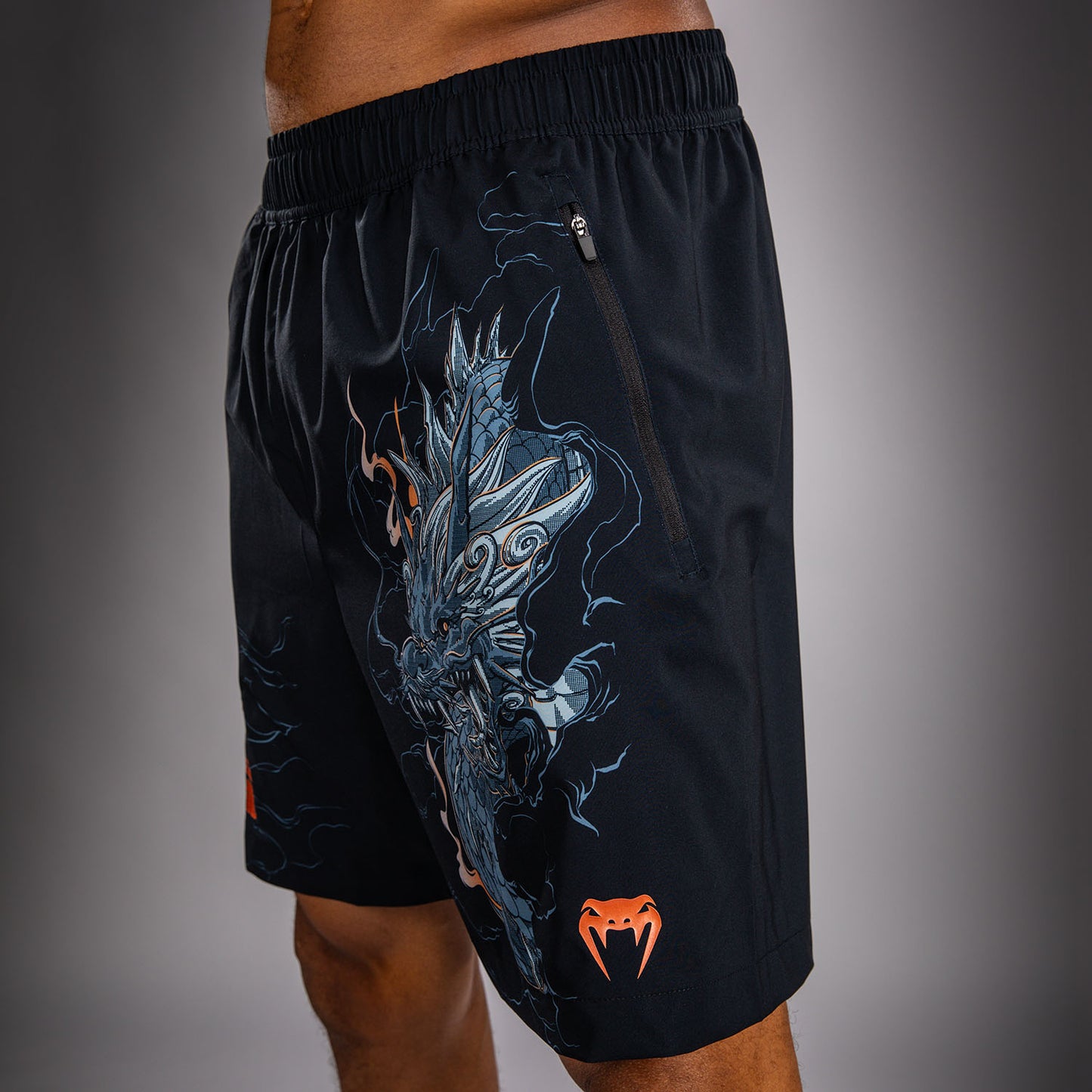 Venum Thunder Dragon Pantaloncini da Allenamento – Nero/Grigio/Rame