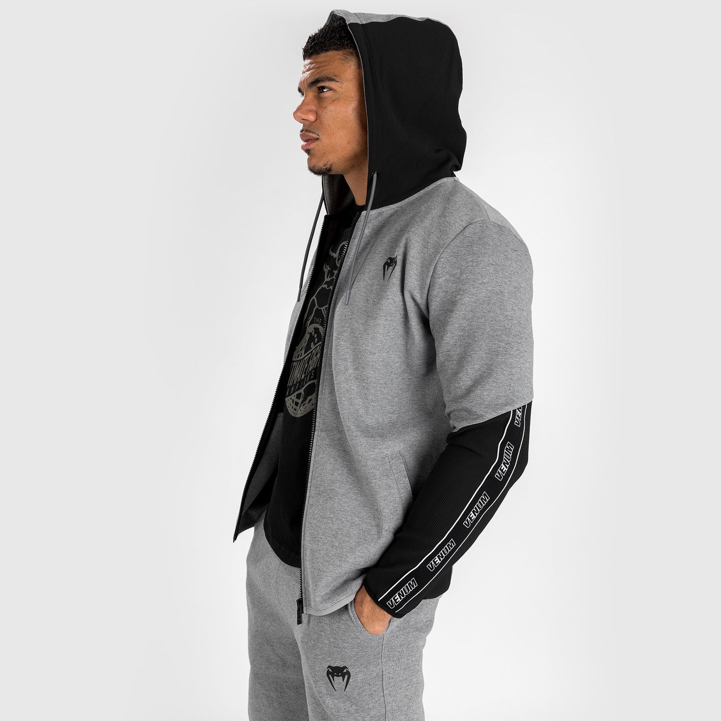 Venum Contender 4.0 Felpa con cappuccio da uomo - Grigio scuro/Nero
