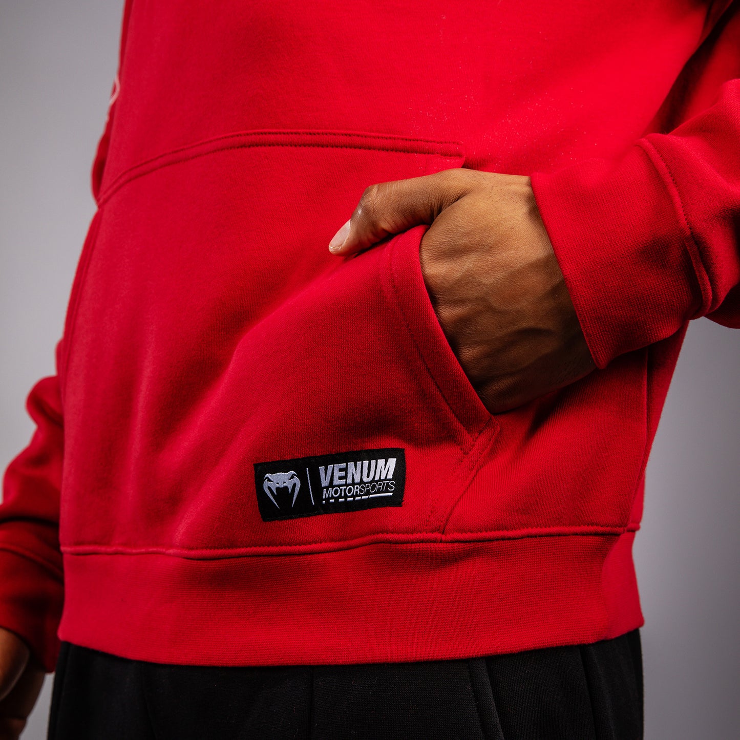 Venum Motorsport Felpa con Cappuccio - Rosso Racer