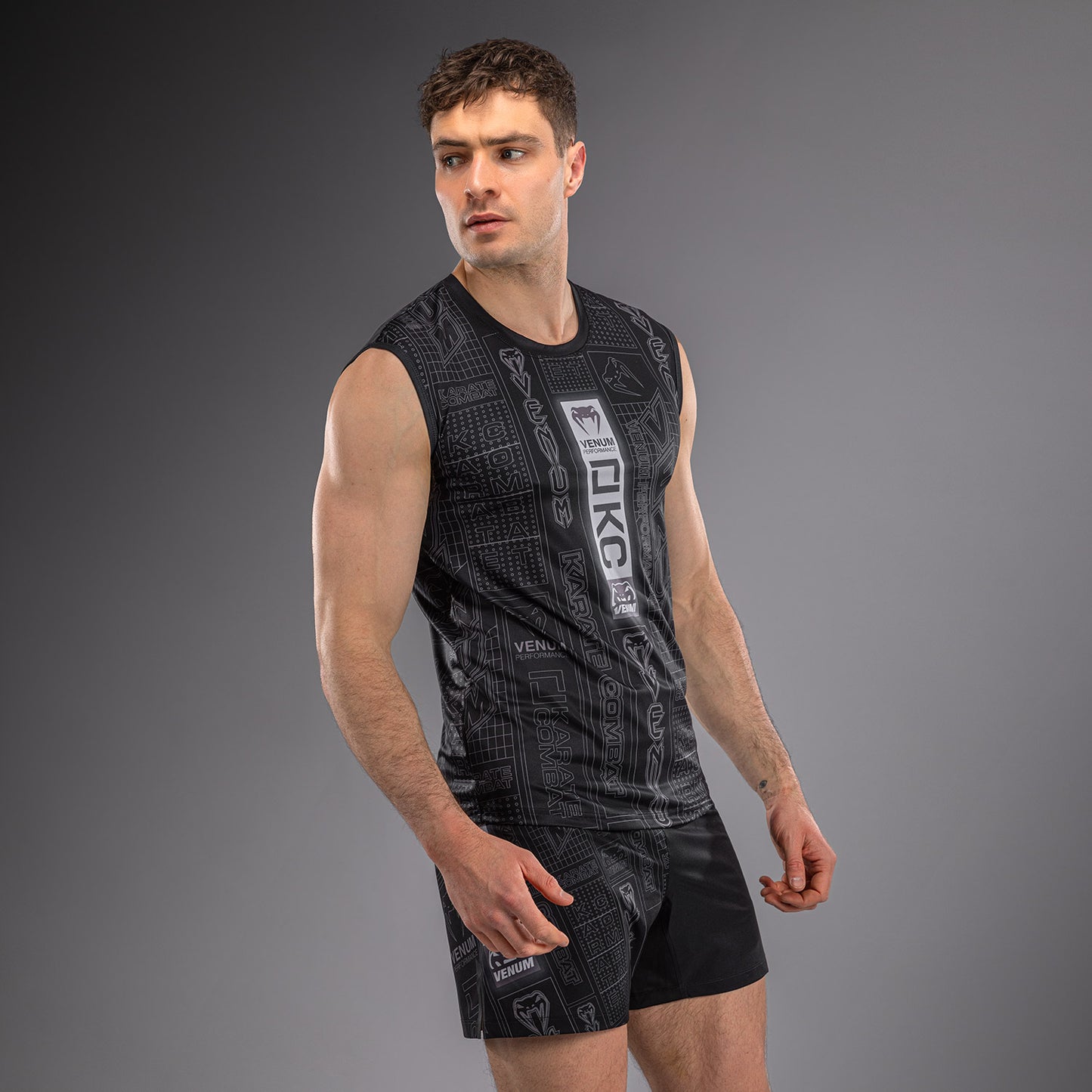Karate Combat by Venum Maglietta Dry Tech Senza Maniche – Nero/Grigio