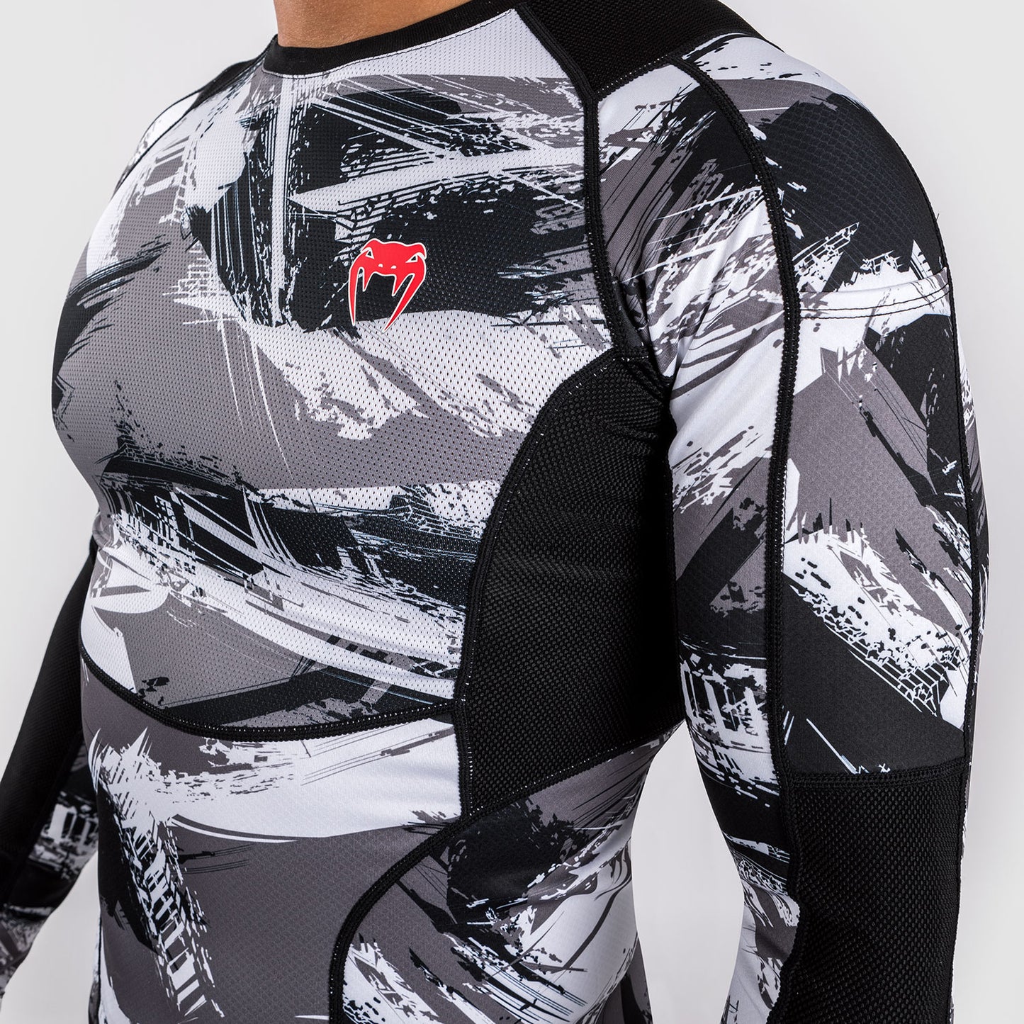Venum Electron 3.0 Rashguard a manica lunga - Grigio/Rosso