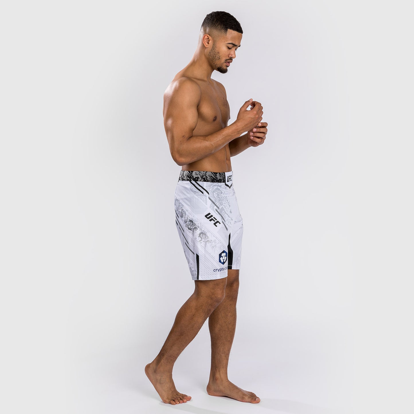 Pantaloncini da combattimento UFC Adrenaline by Venum personalizzati Authentic Fight Night - Uomo - Taglio lungo - Bianco