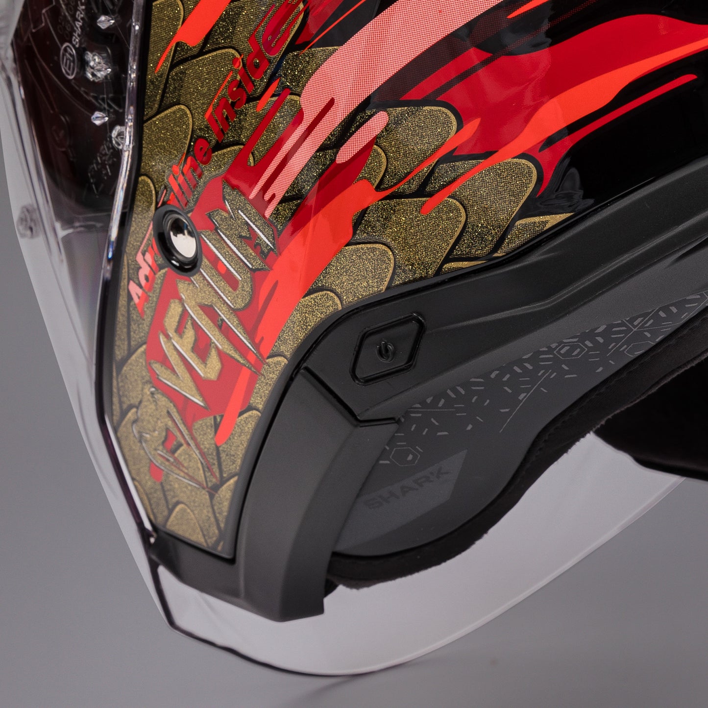 Venum x Shark Casco moto SKWAL i3 JET - Rosso/Oro