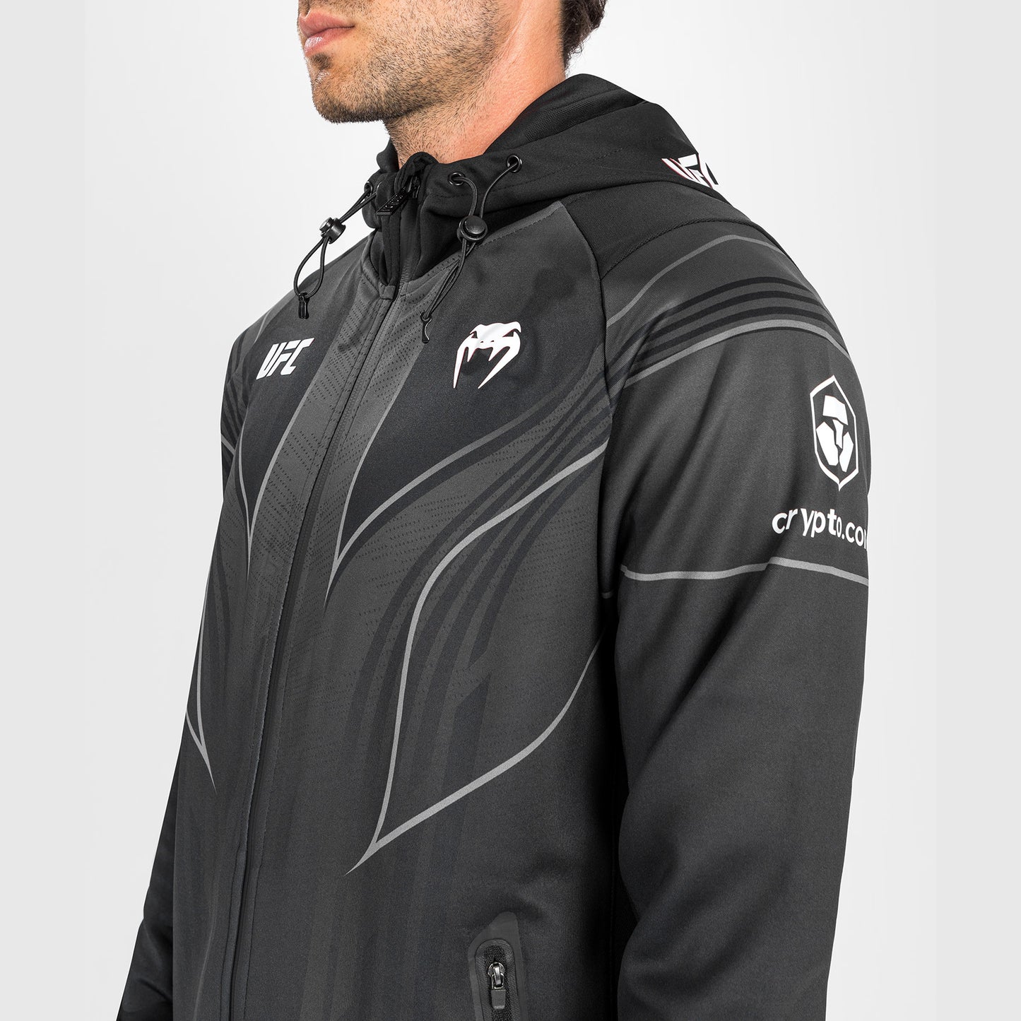 Felpa con cappuccio UFC Venum Authentic Fight Night 2.0 Uomo - Nero