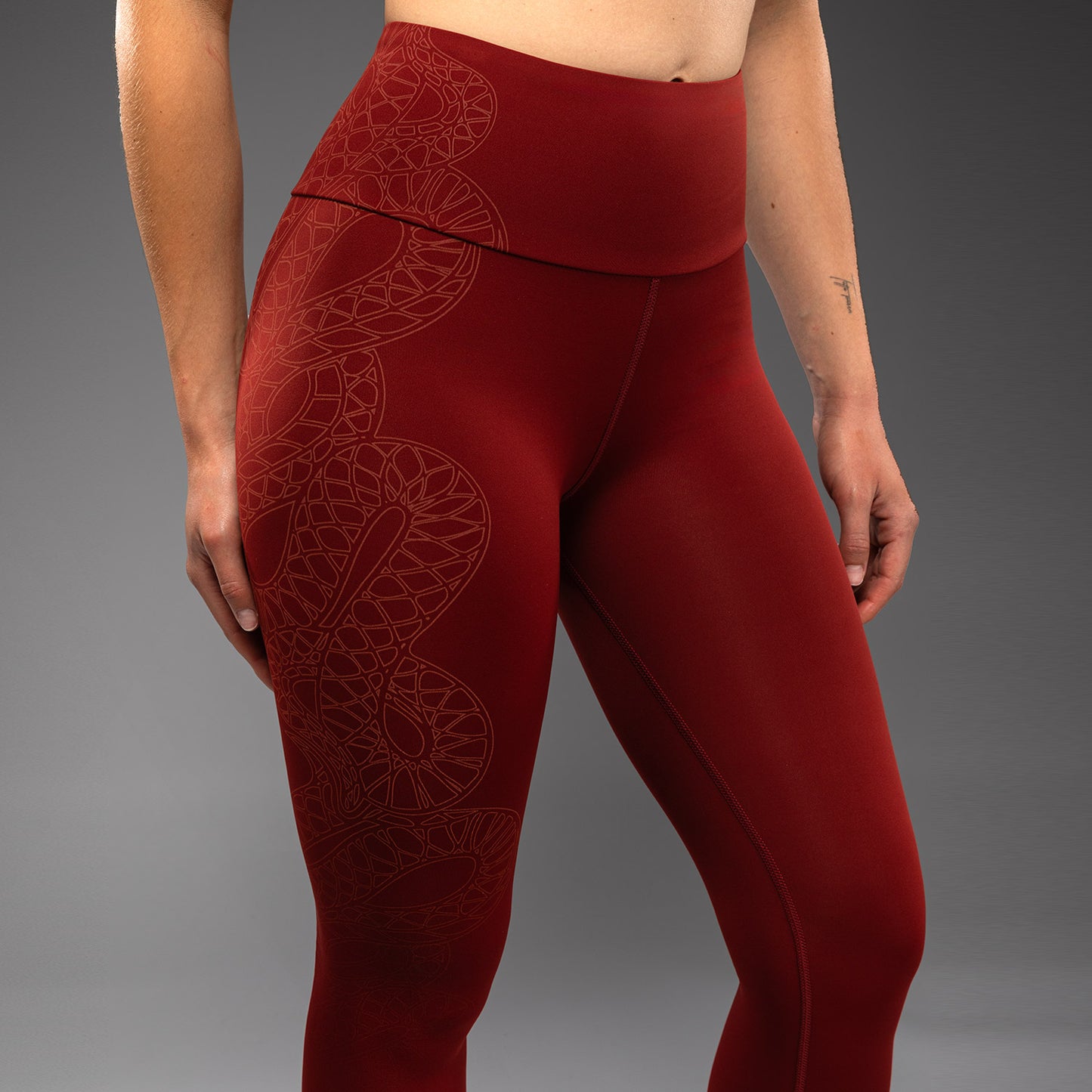 Venum Serpenti Leggings Donna – Bordeaux/Avorio