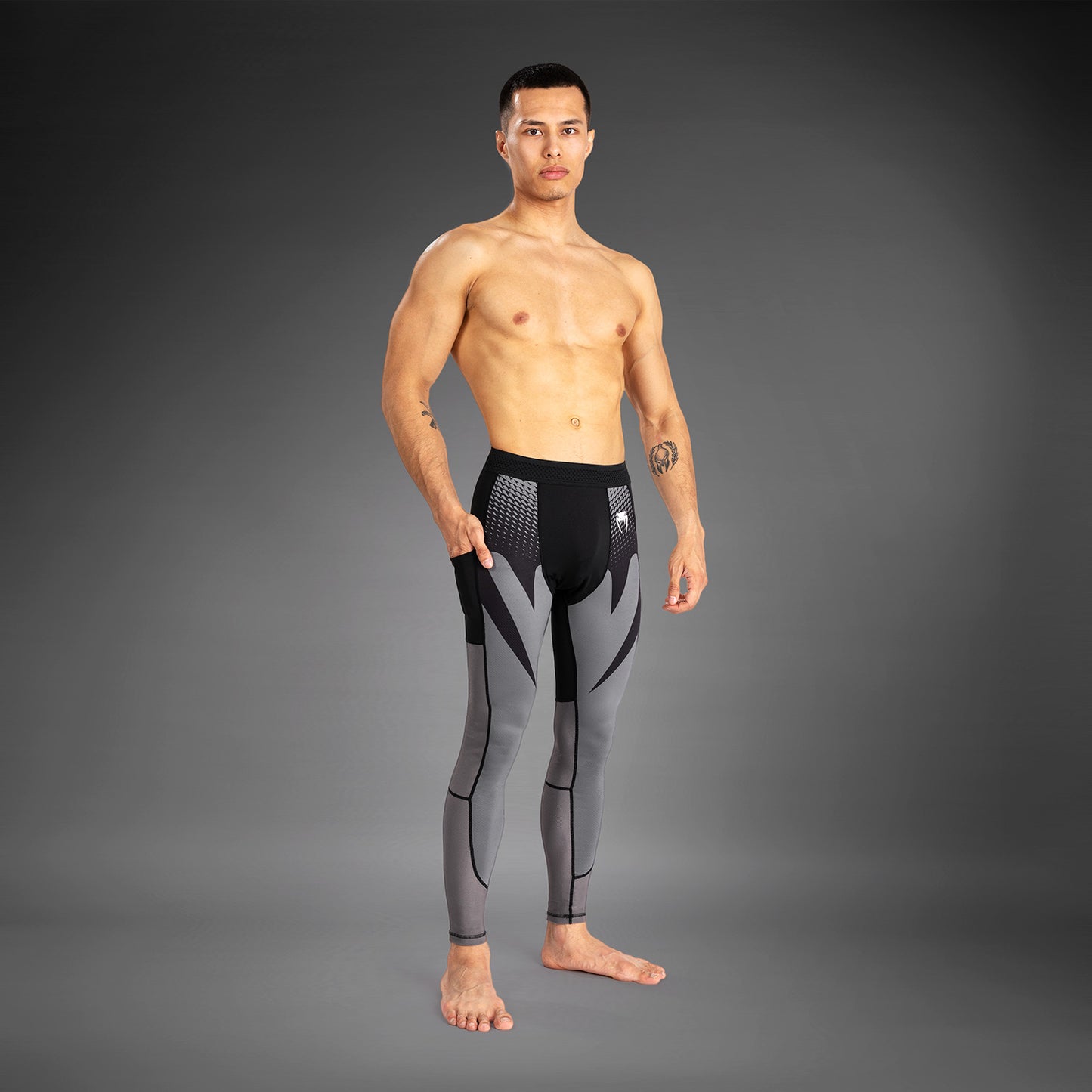 Venum Attack Pantaloni a Compressione da Uomo - Nero