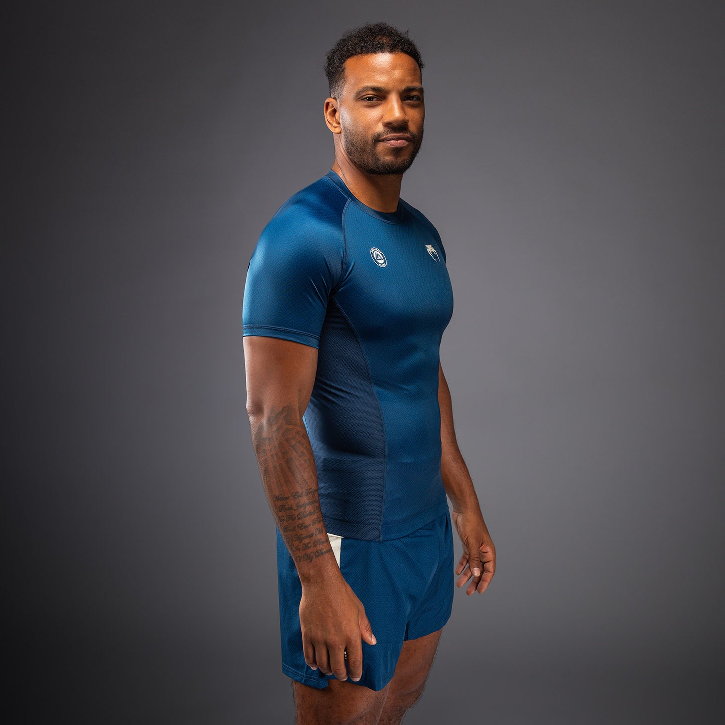 Venum x Roger Gracie Academy Rashguard a Maniche Corte - Blu