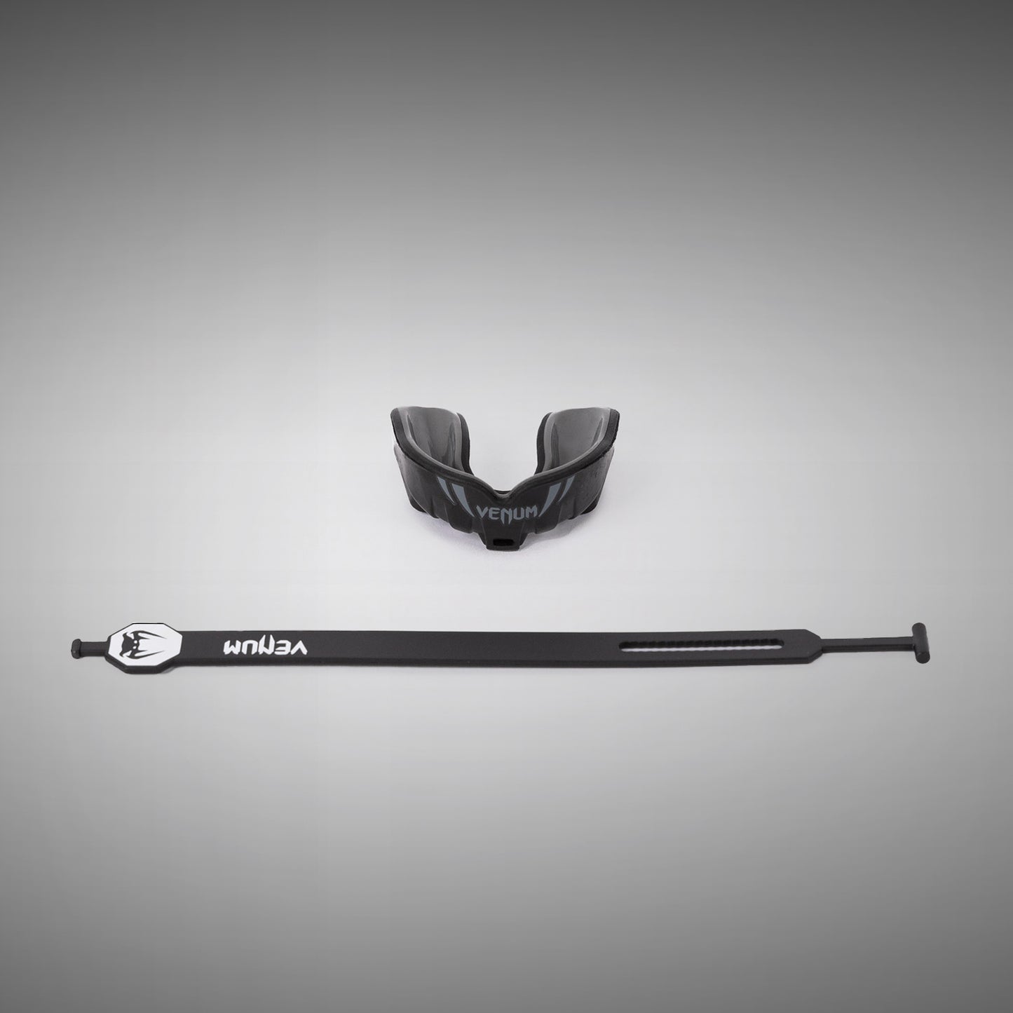 Venum Challenger Paradenti per Bambini con cinghia/senza cinghia - Nero/Grigio