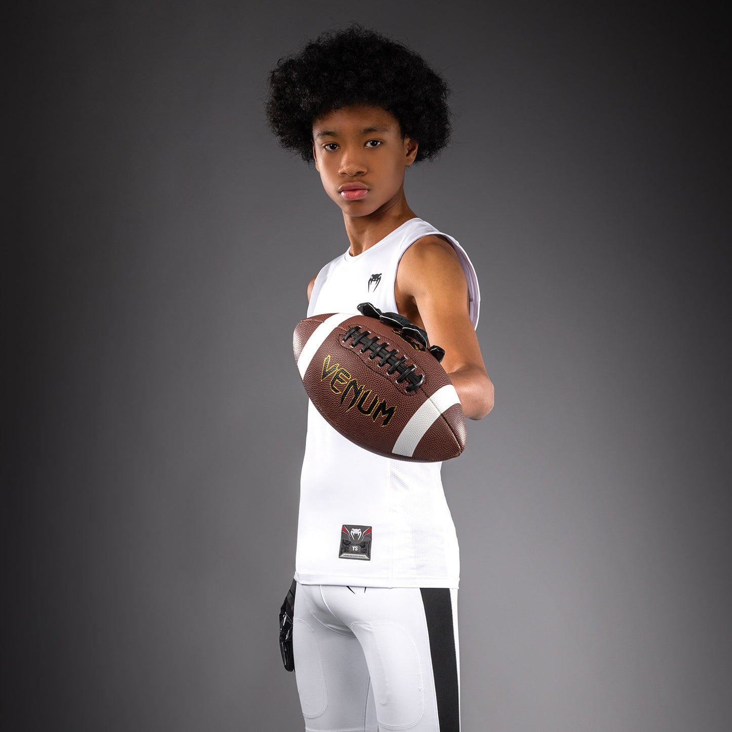Venum Elite Football Maglietta a Compressione Senza Maniche Da Calcio per Bambini - Bianco