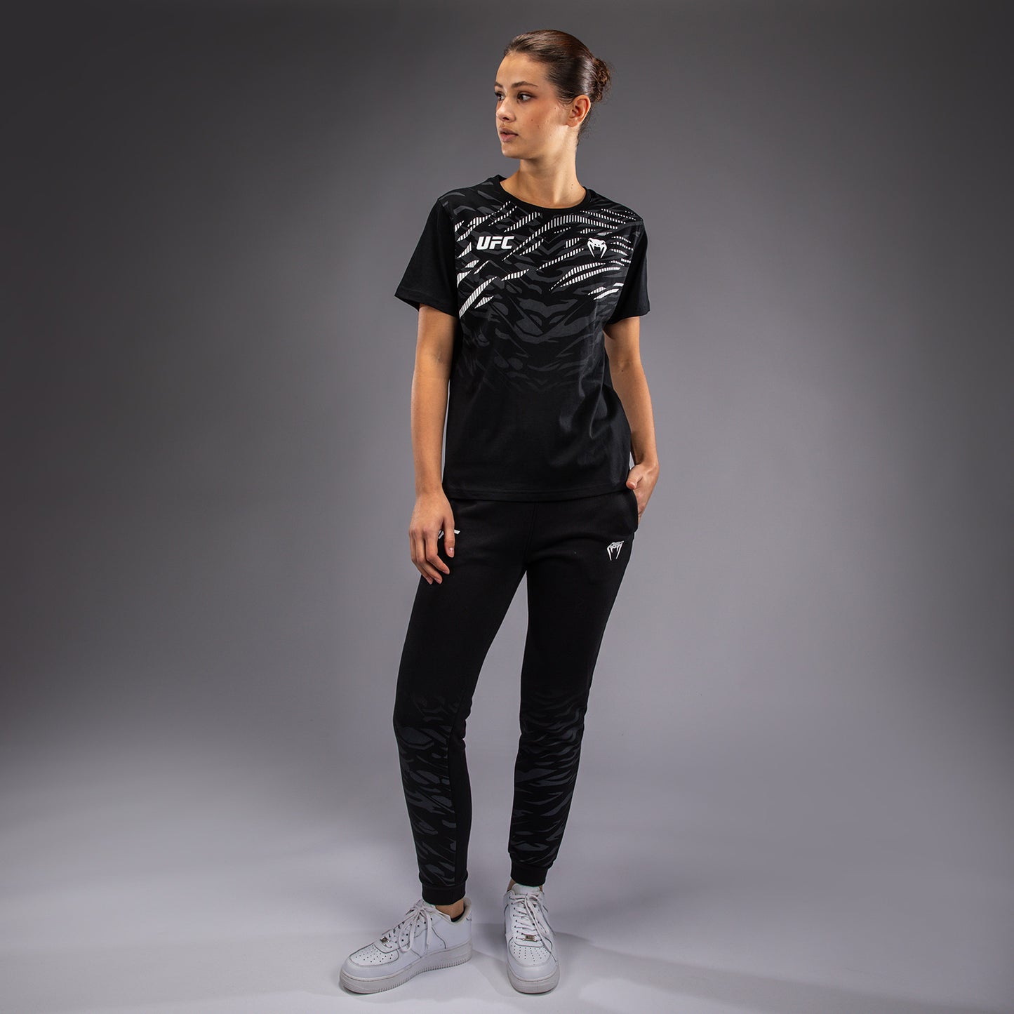 UFC Fusion by Venum Replica Maglietta a Manica Corta per Donna - Nero