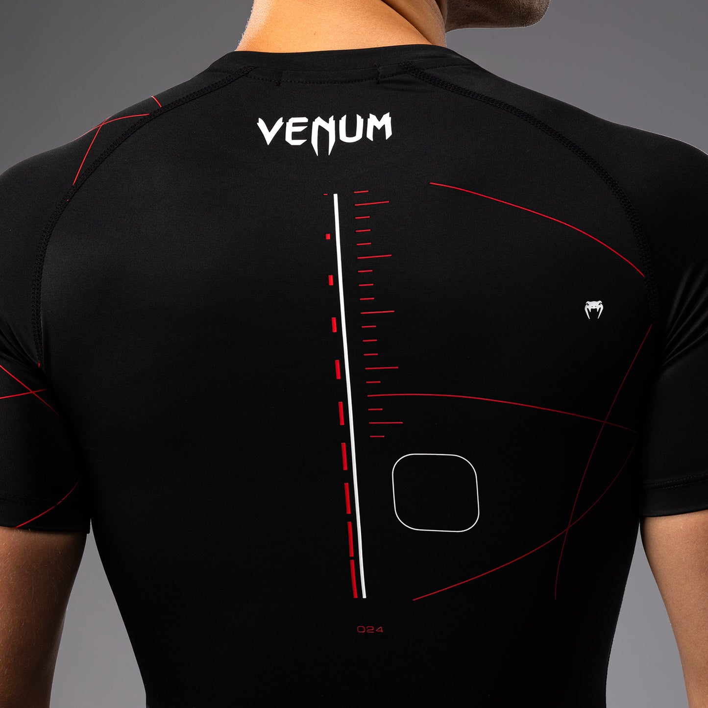 Venum Tactical XT Rashguard a maniche corte - Nero/Rosso fuoco