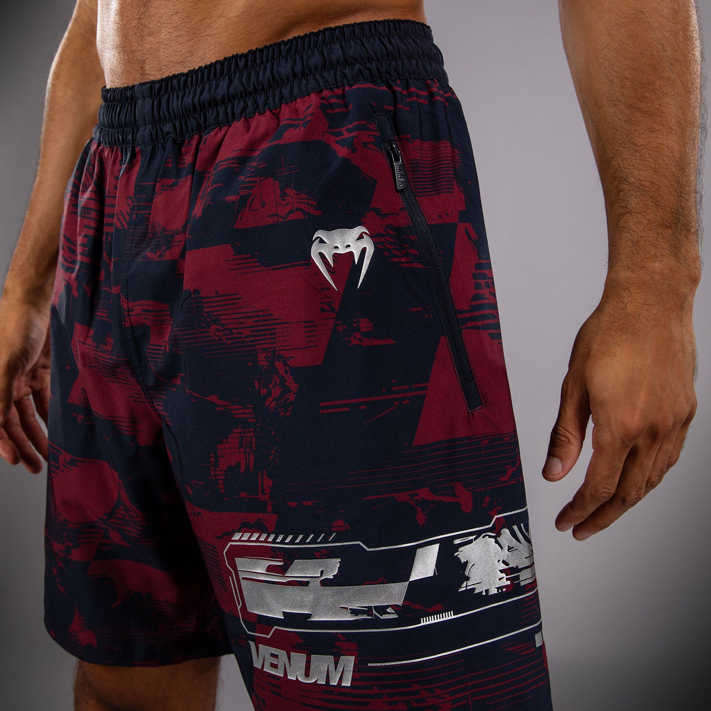 UFC Zenith by Venum Authentic Fight Week Pantaloncini Performance Uomo - Blu navy/Bordeaux/Argento