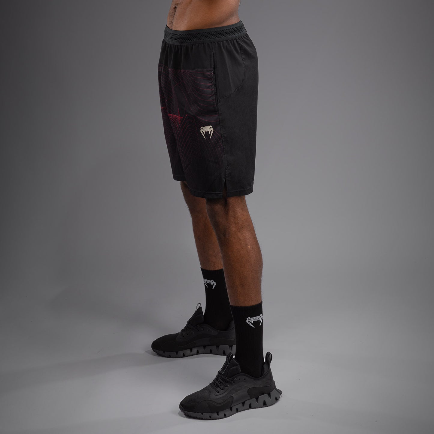 Venum G-Fit Air Pantaloni da Allenamento Uomo - Nero Profondo/Rosso Fuoco