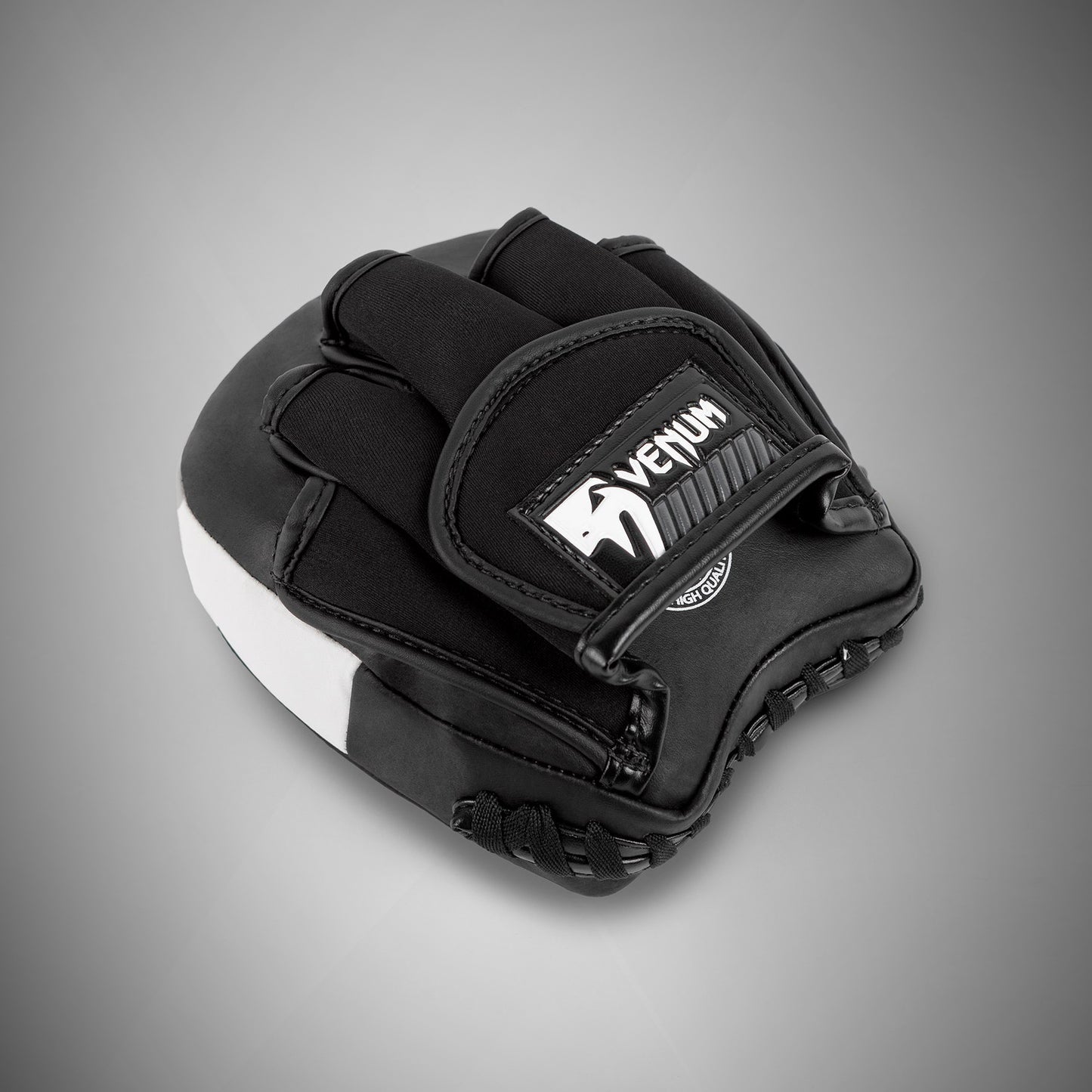 Venum Elite Thick Coaching Mitts Leather Mini (Coppia) - Nero/Bianco