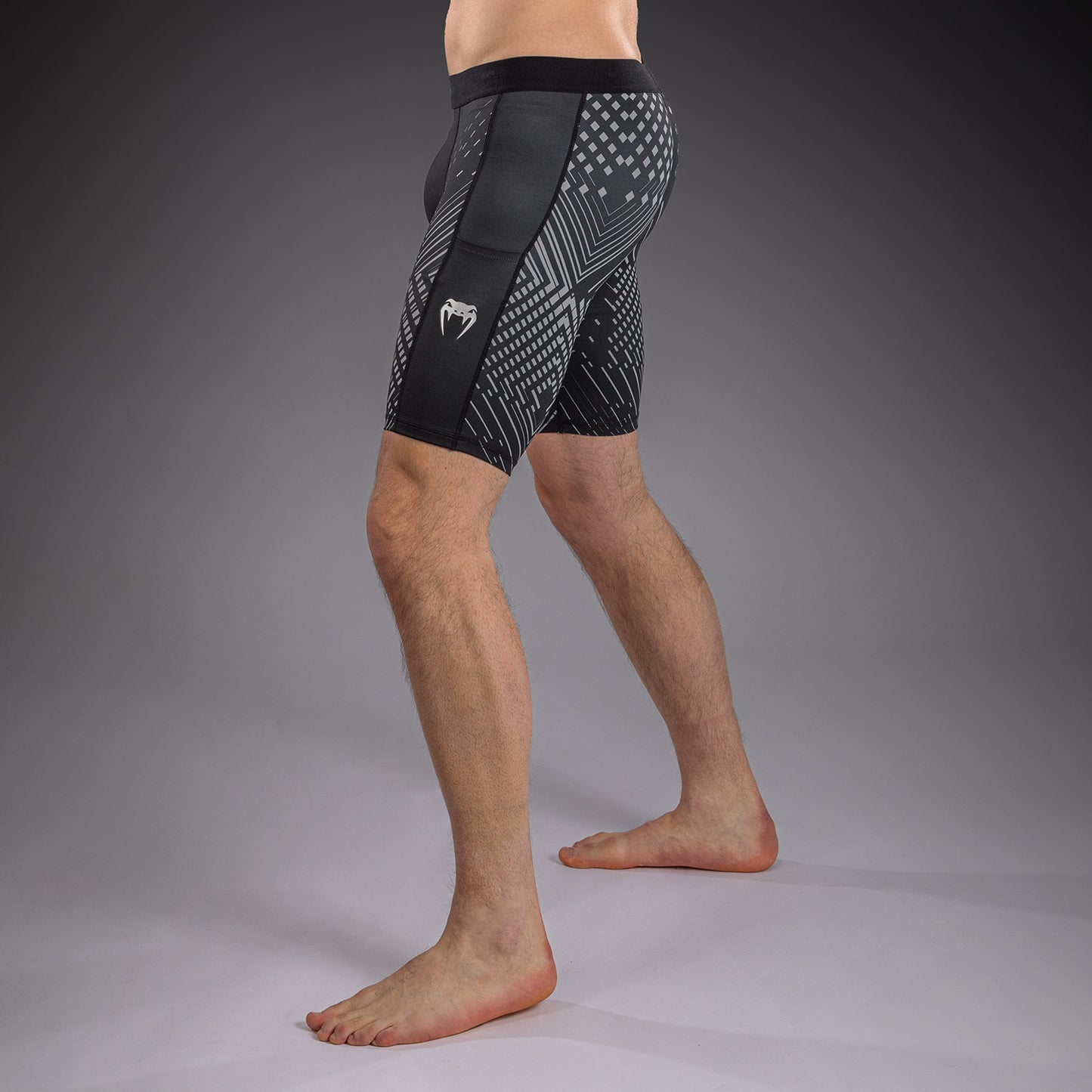 Venum Midnight Fury Pantaloncini a Compressione – Nero/Grigio/Argento