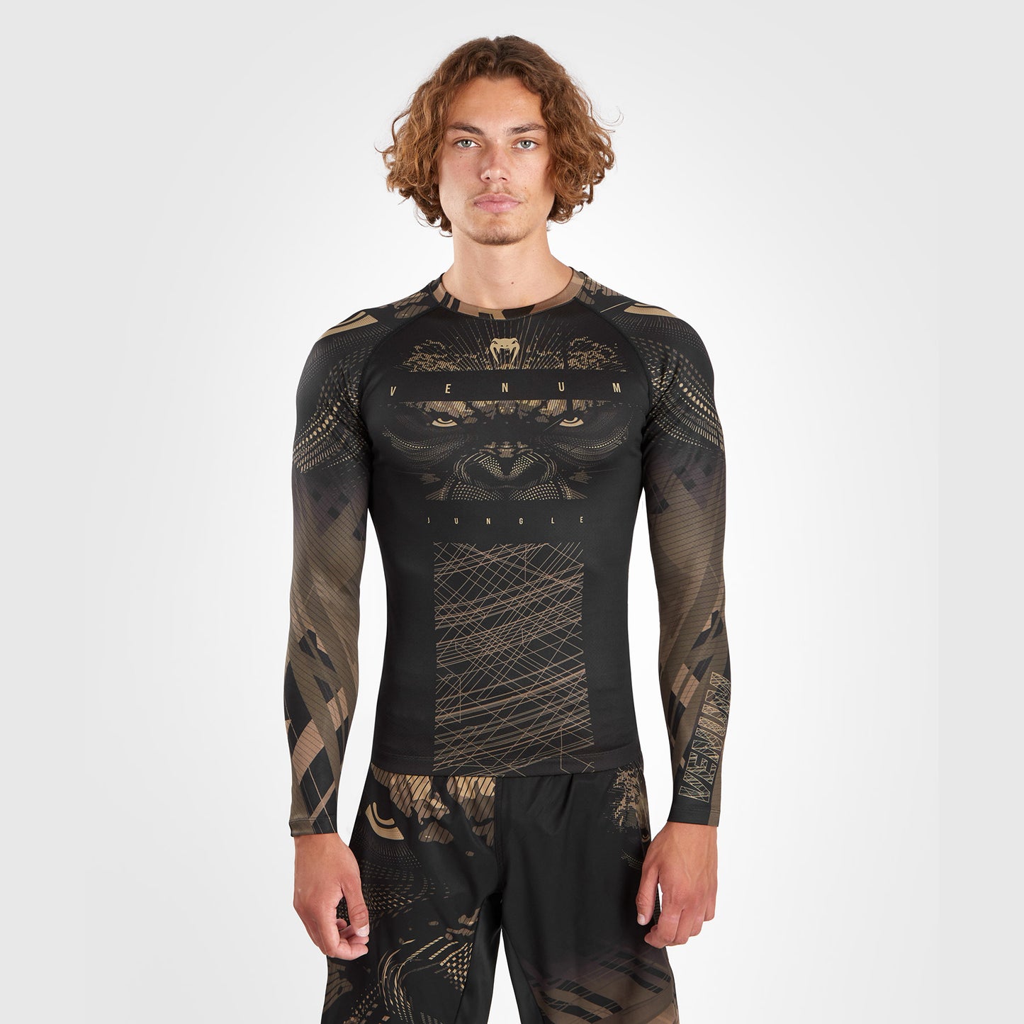 Venum Gorilla Jungle Rashguard a Maniche Lunghe - Nero/Sabbia