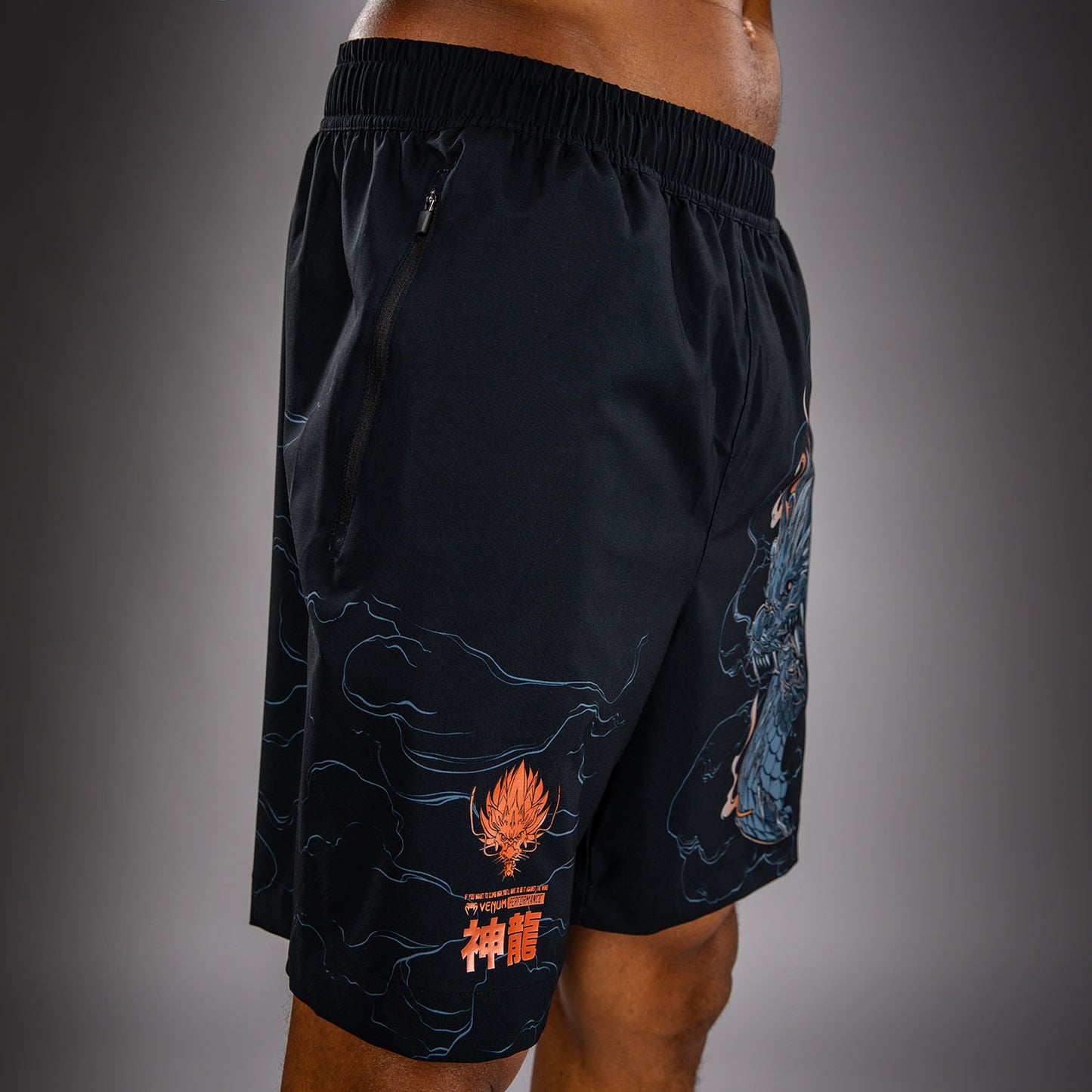 Venum Thunder Dragon Pantaloncini da Allenamento – Nero/Grigio/Rame