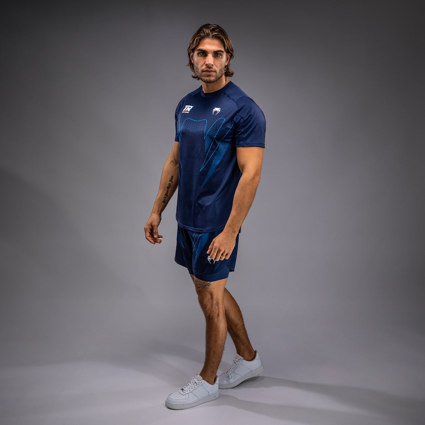 Venum x Top Rank Original Maglietta Dry tech da Uomo - Blu Navy