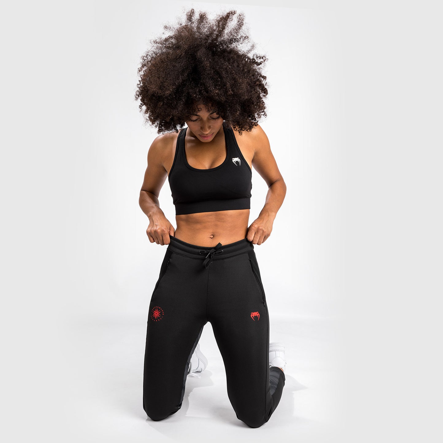 Pantaloni da jogging Venum Phantom - Per Donna - Nero/Rosso
