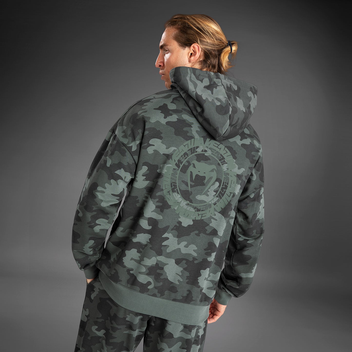 Venum Vortex XL Felpa con cappuccio da Uomo - Camo Kaki