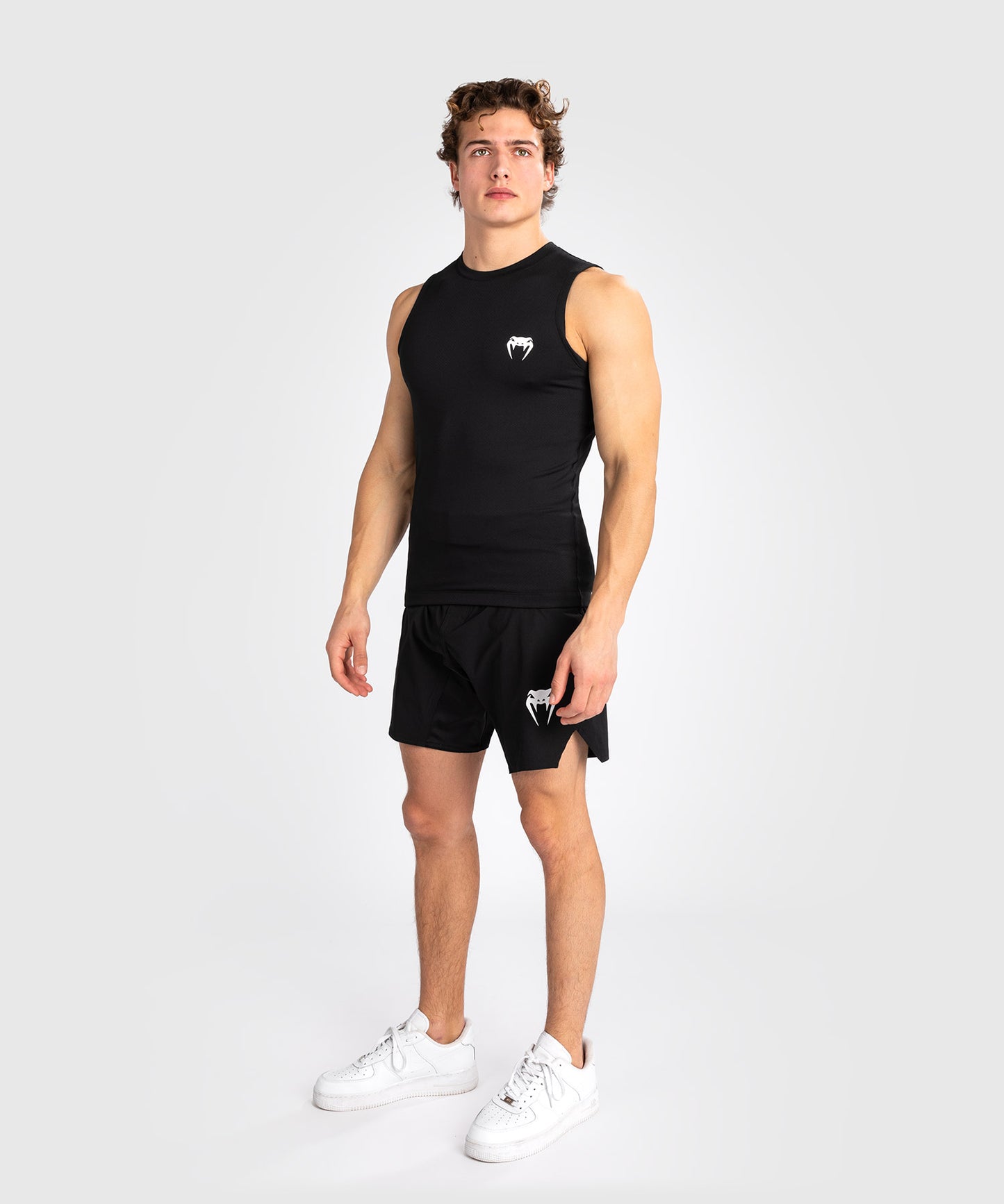 Venum Contender Rashguard senza maniche da uomo - Nero/Bianco