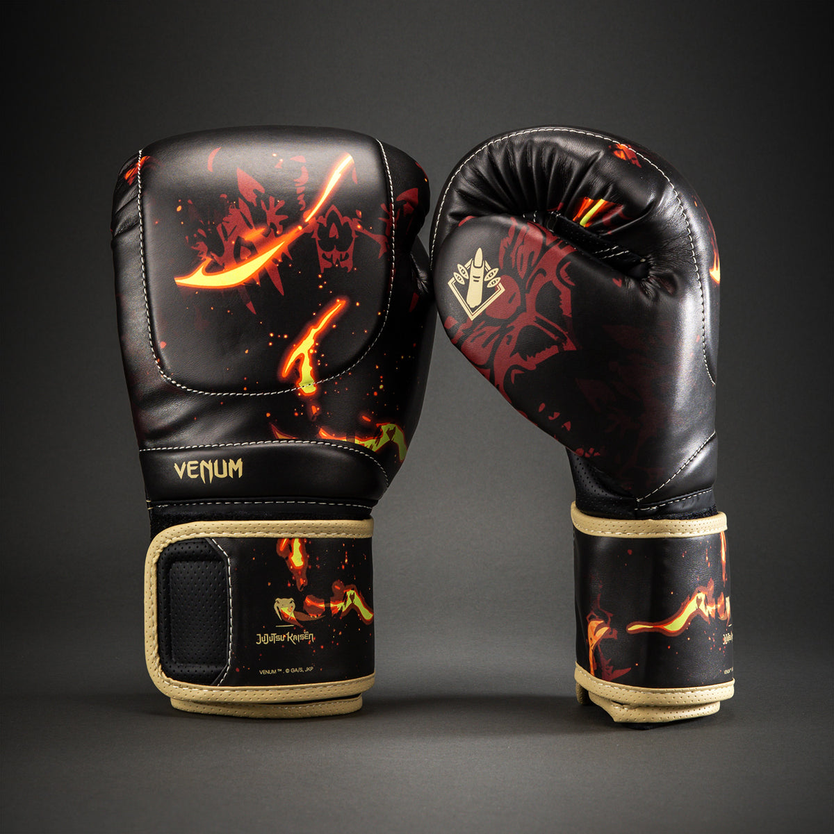 Jujutsu Kaisen x Venum Sukuna Impact Evo Guantoni da boxe – Nero/Beige Chiaro