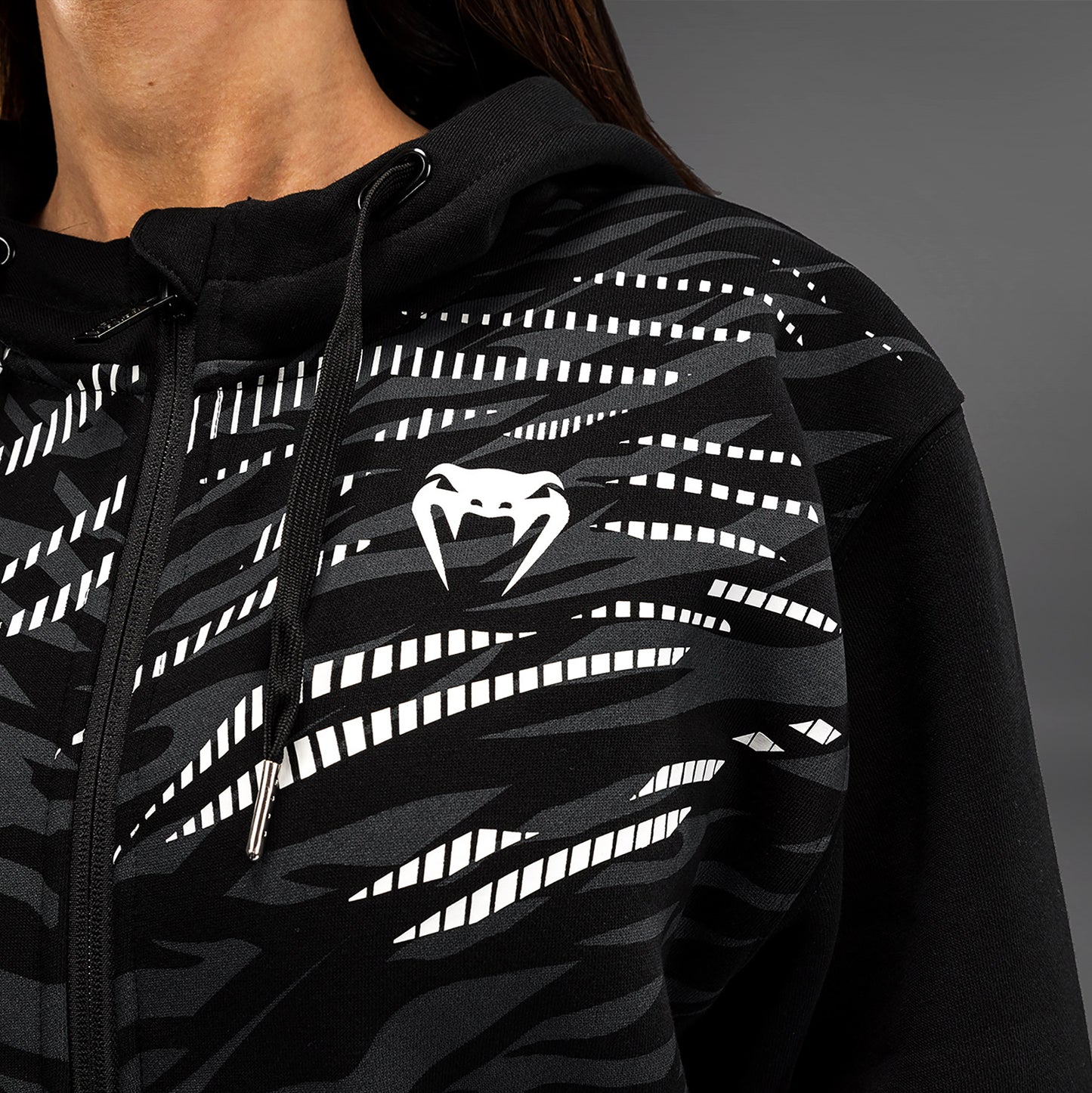 UFC Fusion by Venum Replica Felpa con Zip per Donna - Nero