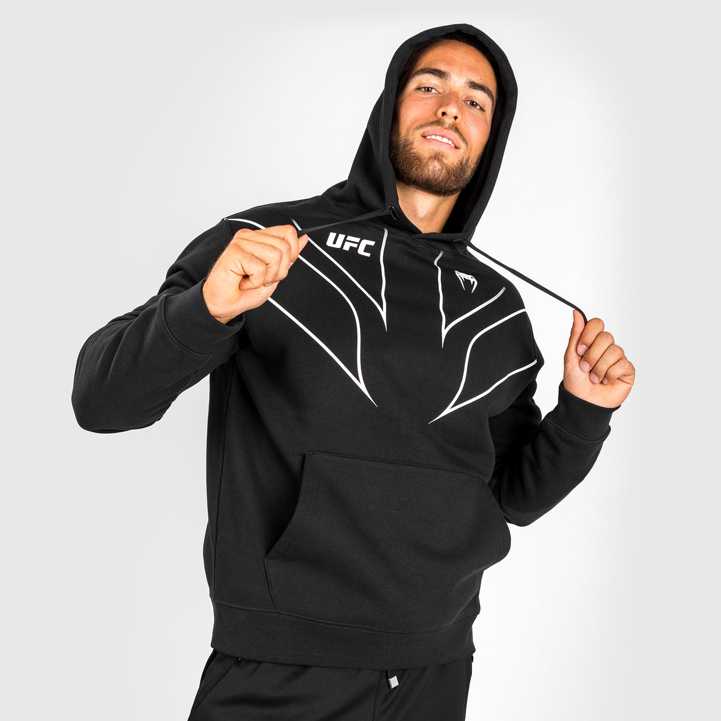 Felpa con cappuccio e zip intera da uomo UFC Venum Replica 2.0 - Nera
