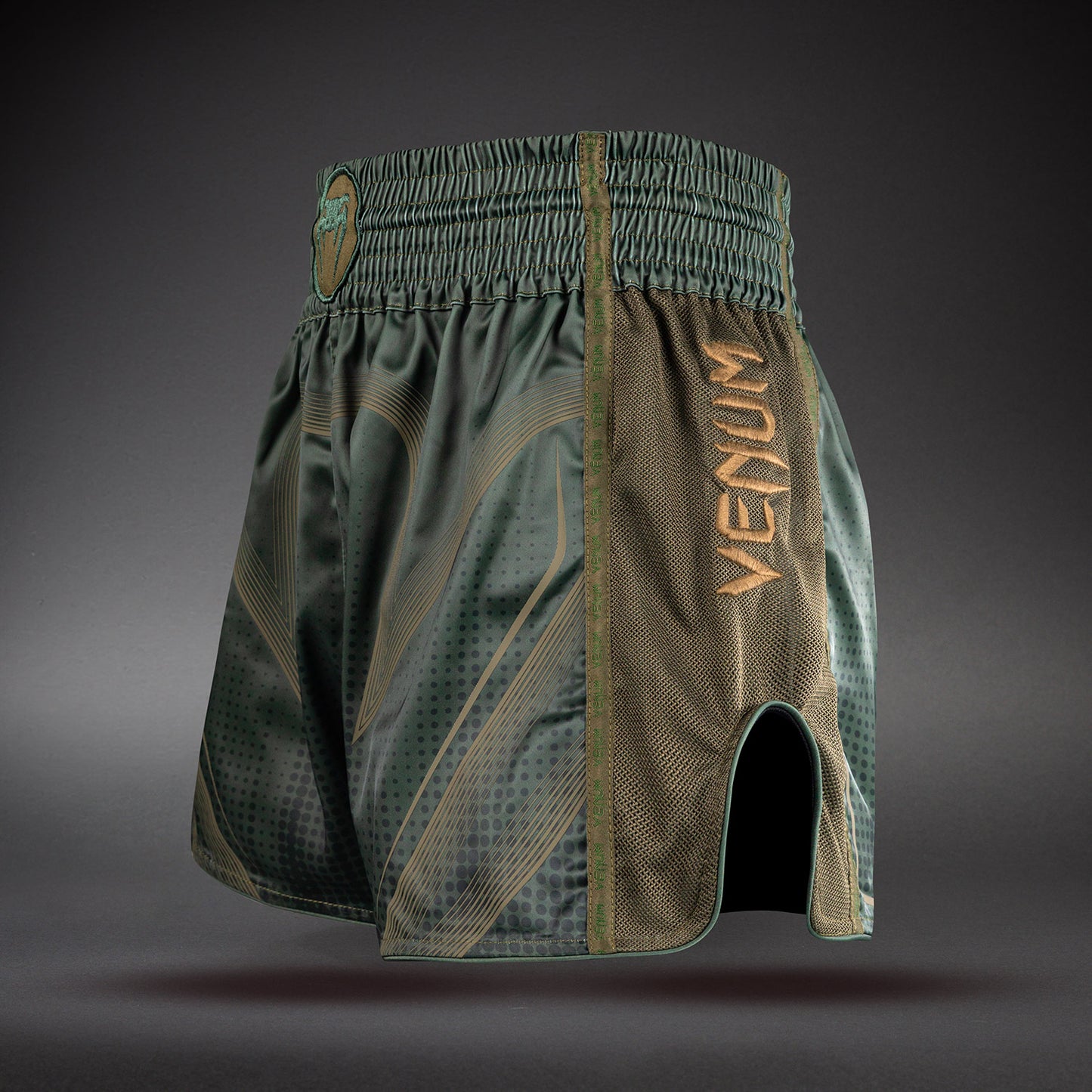 Venum Stealth Pantaloncini Muay Thaï – Kaki/Verde Scuro