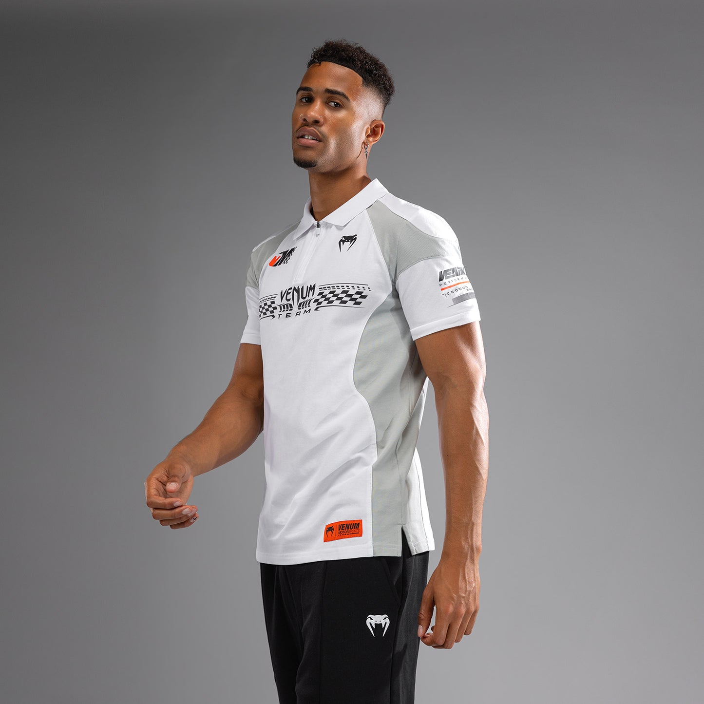 Venum Motorsport Polo in Cotone - Bianco Neve