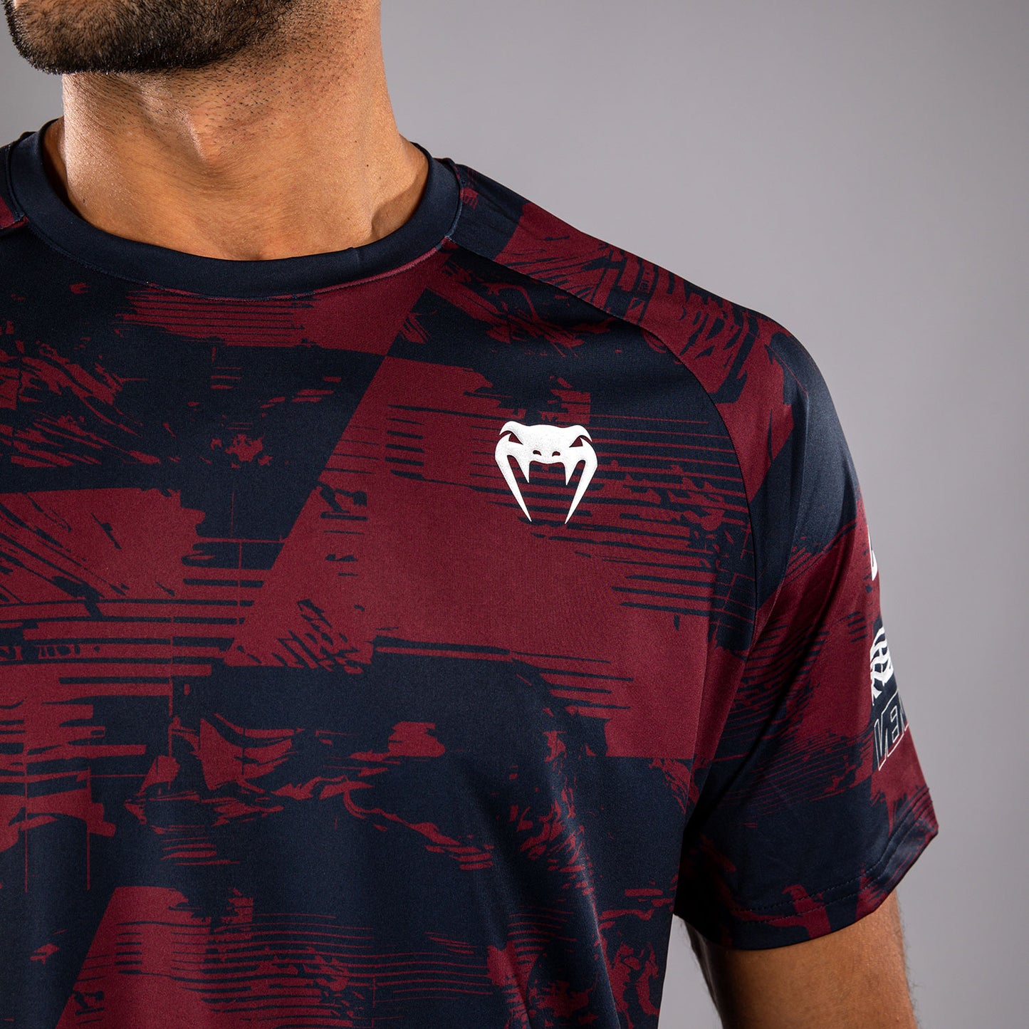 UFC Zenith by Venum Authentic Fight Week T-shirt maniche corte Performance Uomo - Blu navy/Bordeaux/Argento
