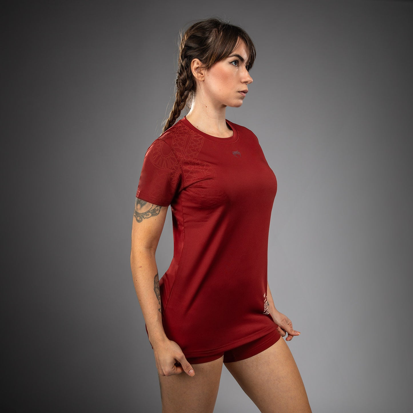 Venum Serpenti T-Shirt Dry-Tech Donna – Borgogna/Avorio