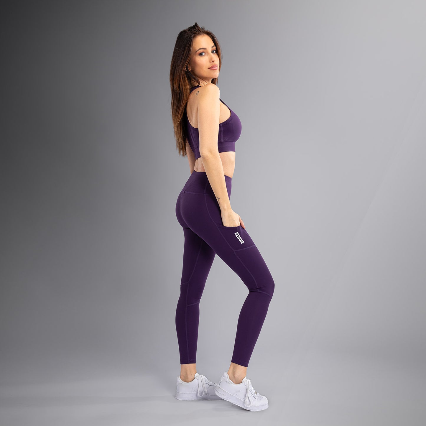 Venum Essential Performance Leggings da Donna - Viola Scuro