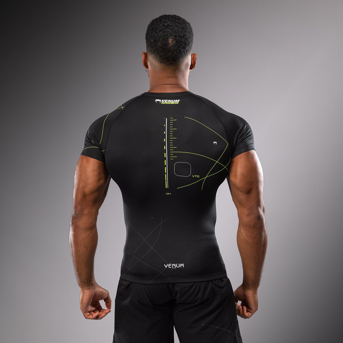 Venum Training Camp 4.0 Rashguard a maniche corte - Nero/Neon Green