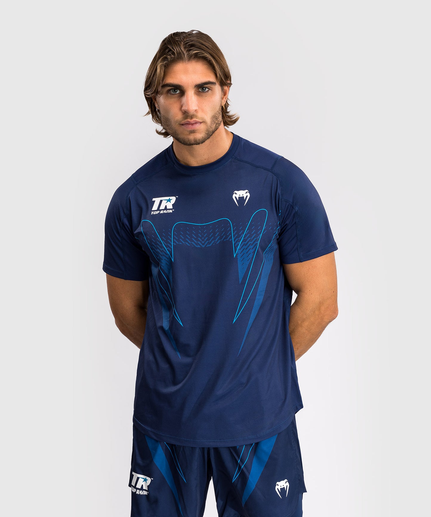 Venum x Top Rank Original Maglietta Tecnica da Uomo - Blu Navy