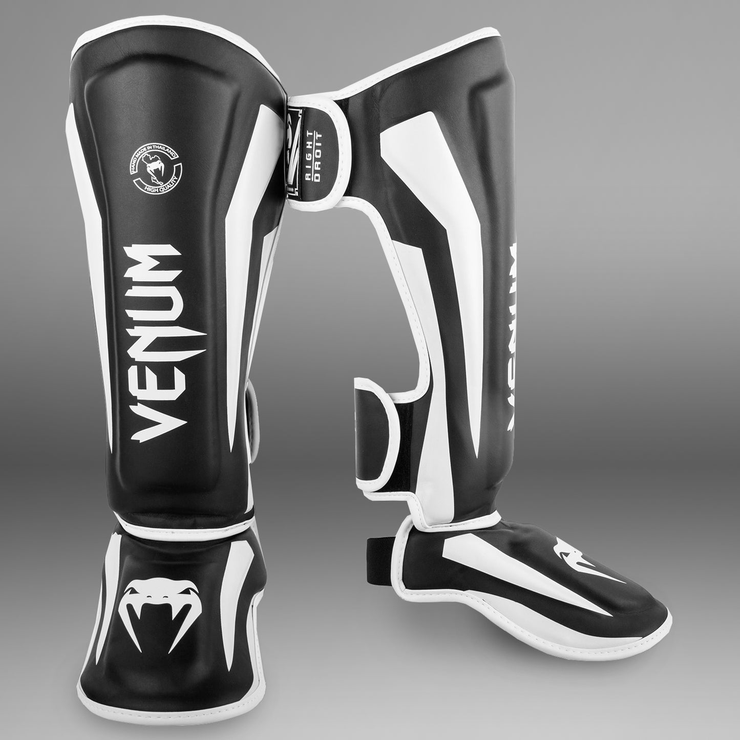 Venum Elite Parastinchi con parapiede - Nero/Bianco