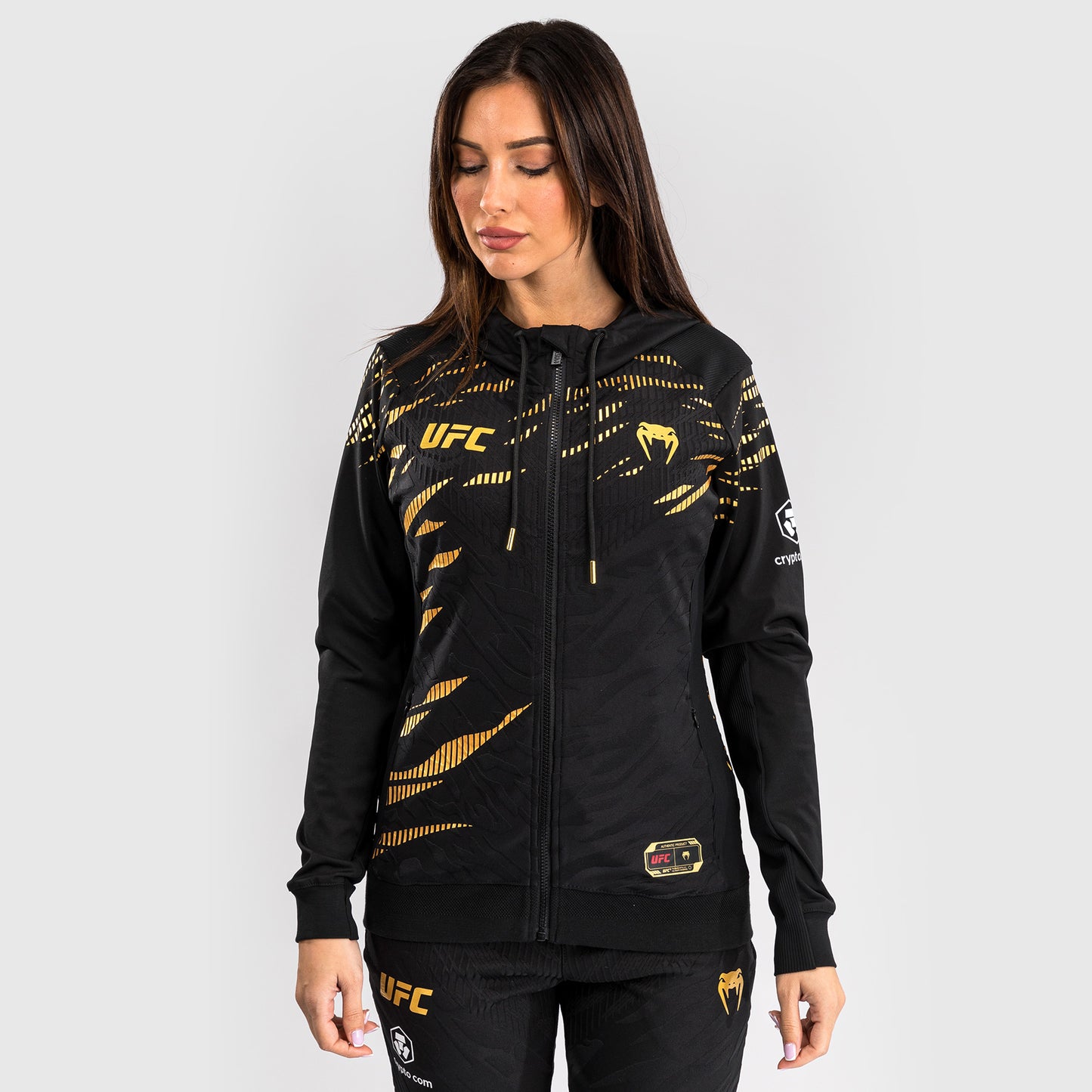 UFC Fusion by Venum Authentic Fight Night Felpa con Cappuccio per Donna - Champion