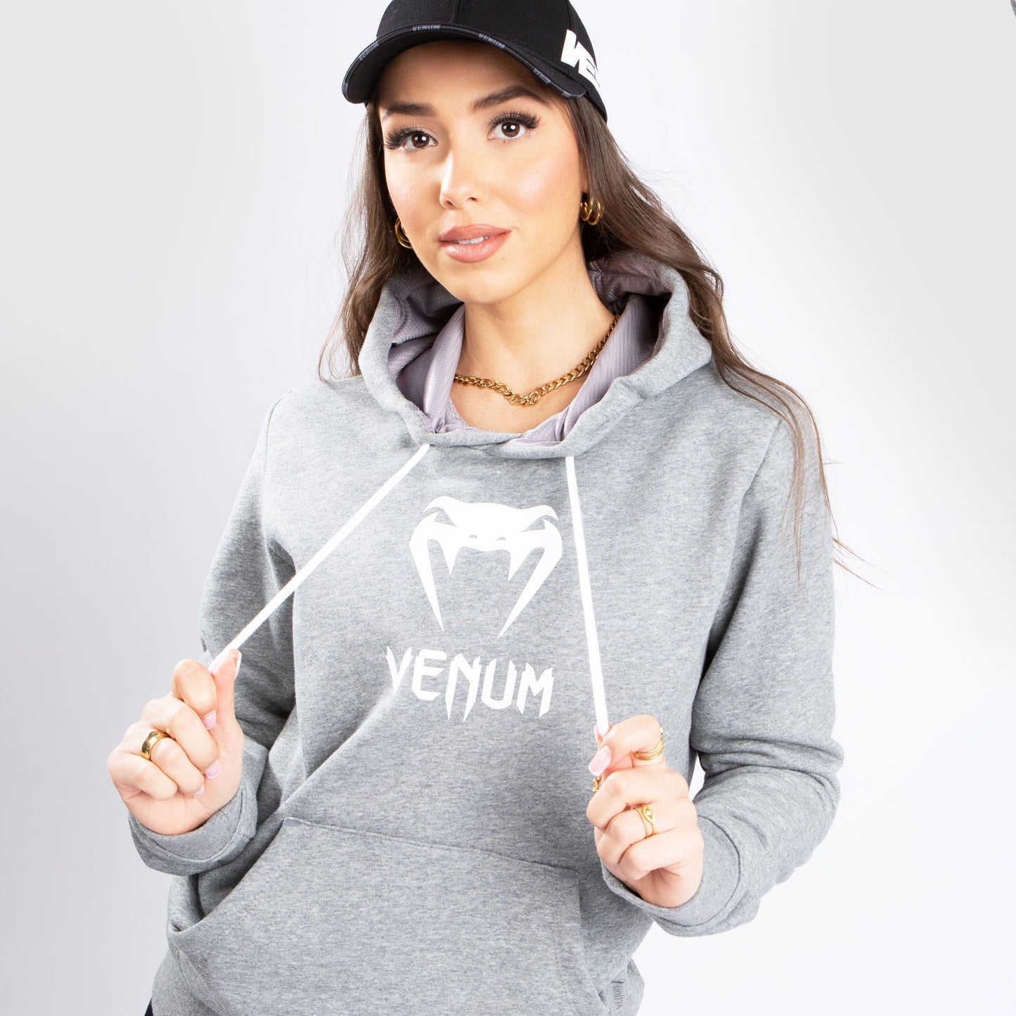 Felpa con cappuccio Venum Classic  - Donna - Grigio mélange chiaro
