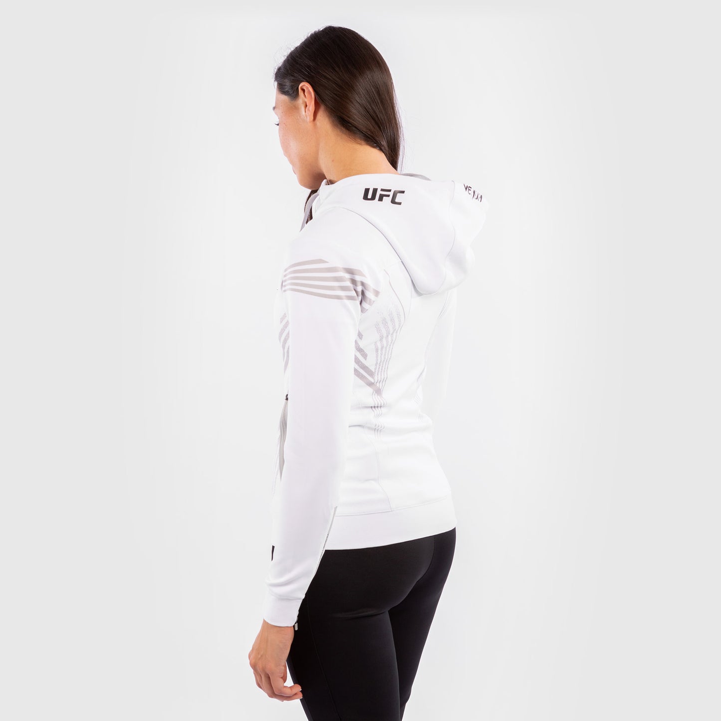 Felpa Con Cappuccio Walkout Donna Personalizzata UFC Venum Authentic Fight Night - Bianco